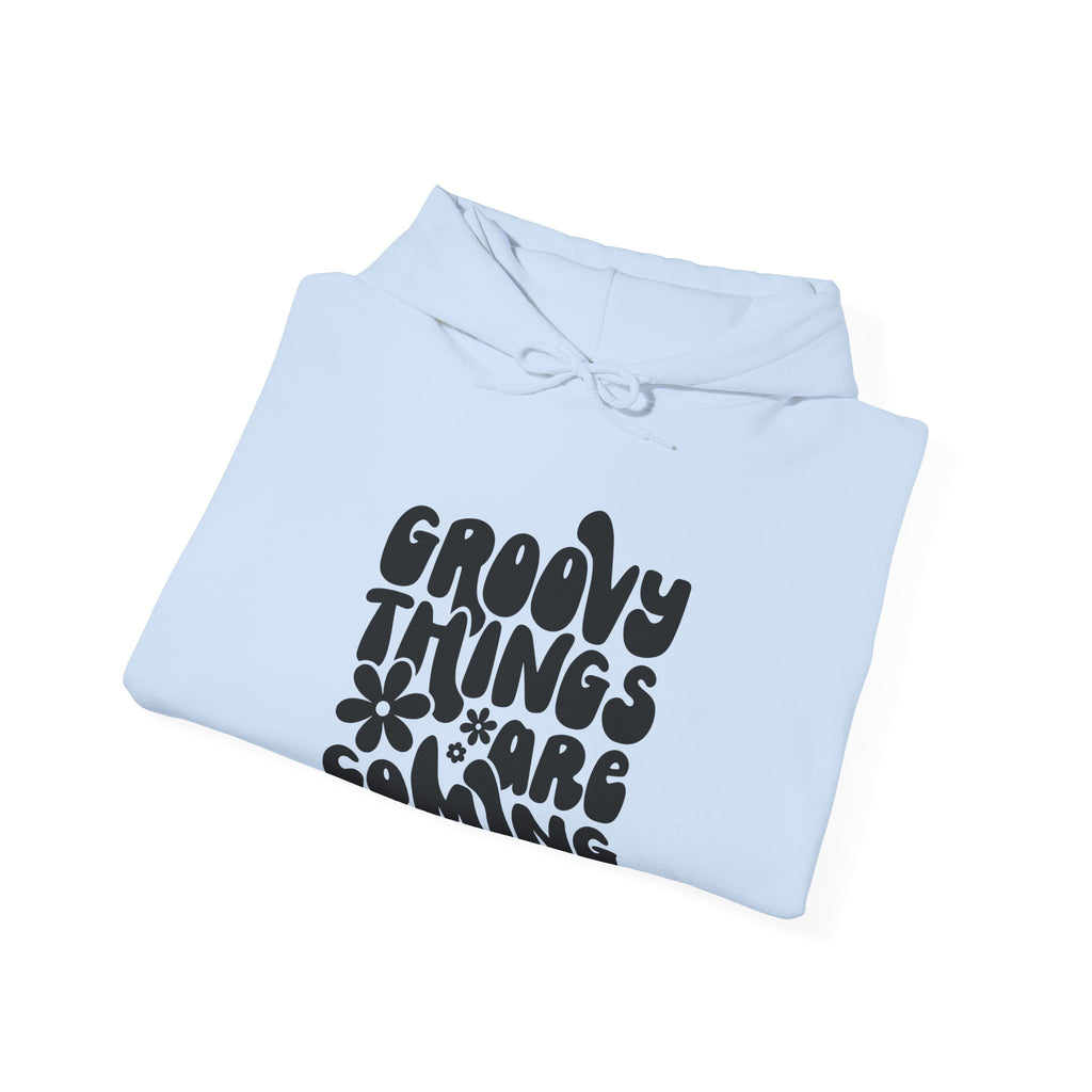 Groovy Things Are Coming Unisex Heavy Blend Hooded Sweatshirt for Cozy Comfort