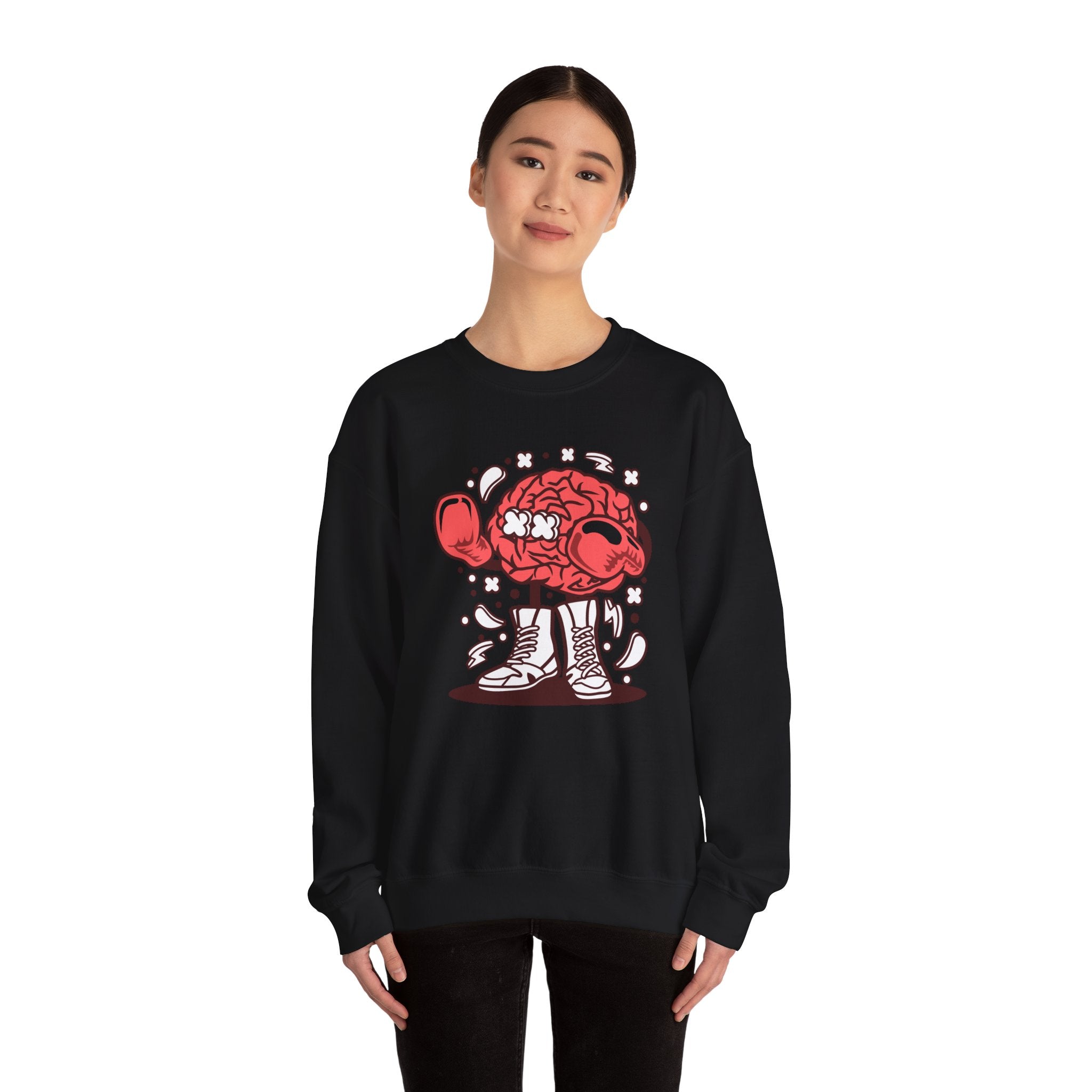 Brain Boxer Unisex Heavy Blend Crewneck Sweatshirt for Ultimate Comfort and Style