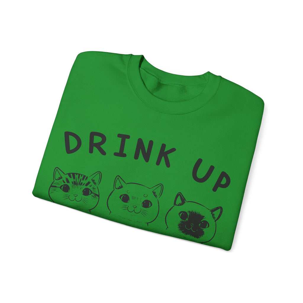 Drink Up Pussies Unisex Heavy Blend Crewneck Sweatshirt for Ultimate Comfort