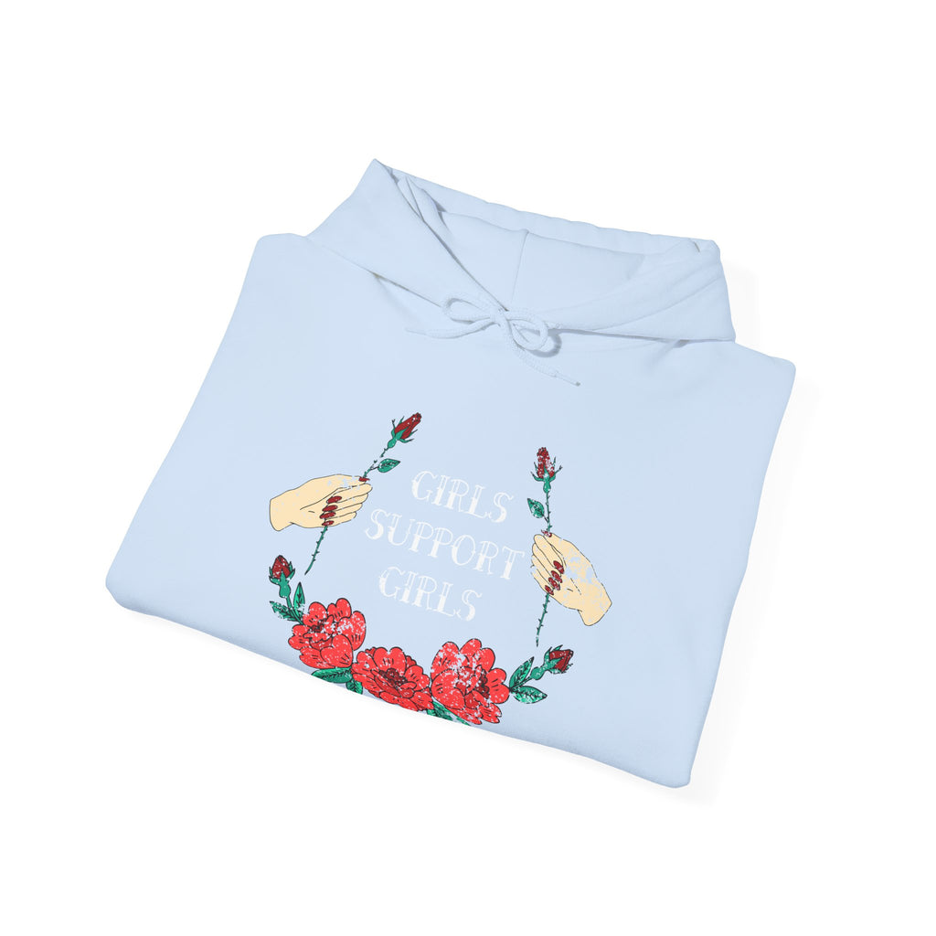 Girls Support Girls Unisex Heavy Blend Hooded Sweatshirt for Ultimate Comfort