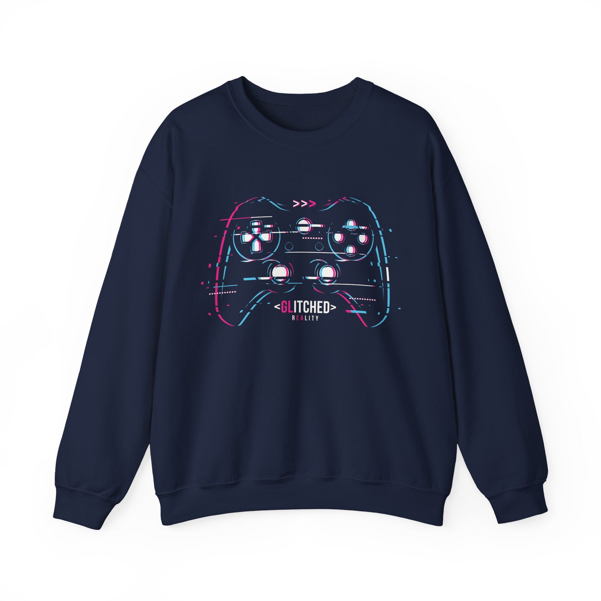 Glitched Gaming Controller Unisex Heavy Blend Crewneck Sweatshirt