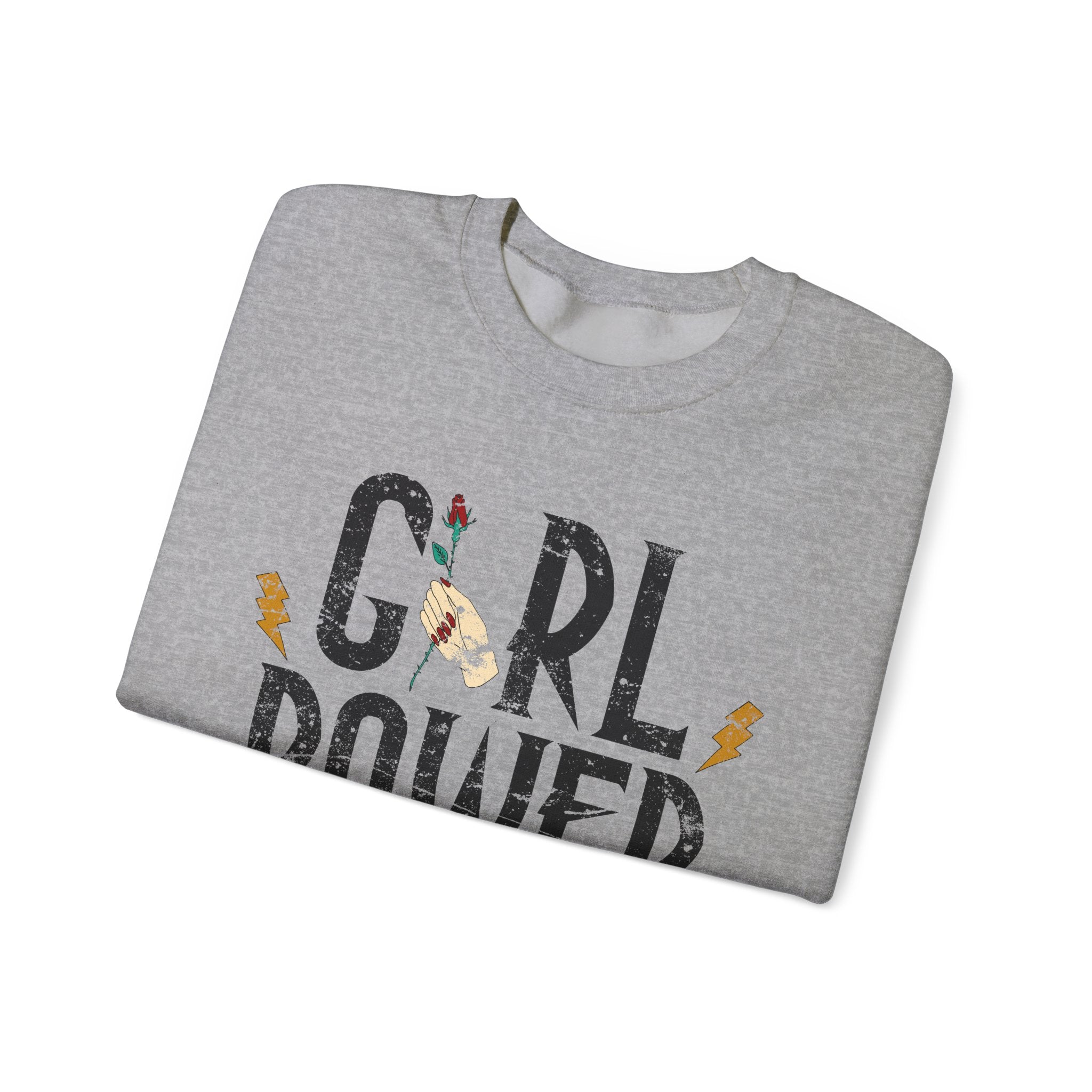 Girls Power Unisex Heavy Blend Crewneck Sweatshirt for Ultimate Comfort and Style