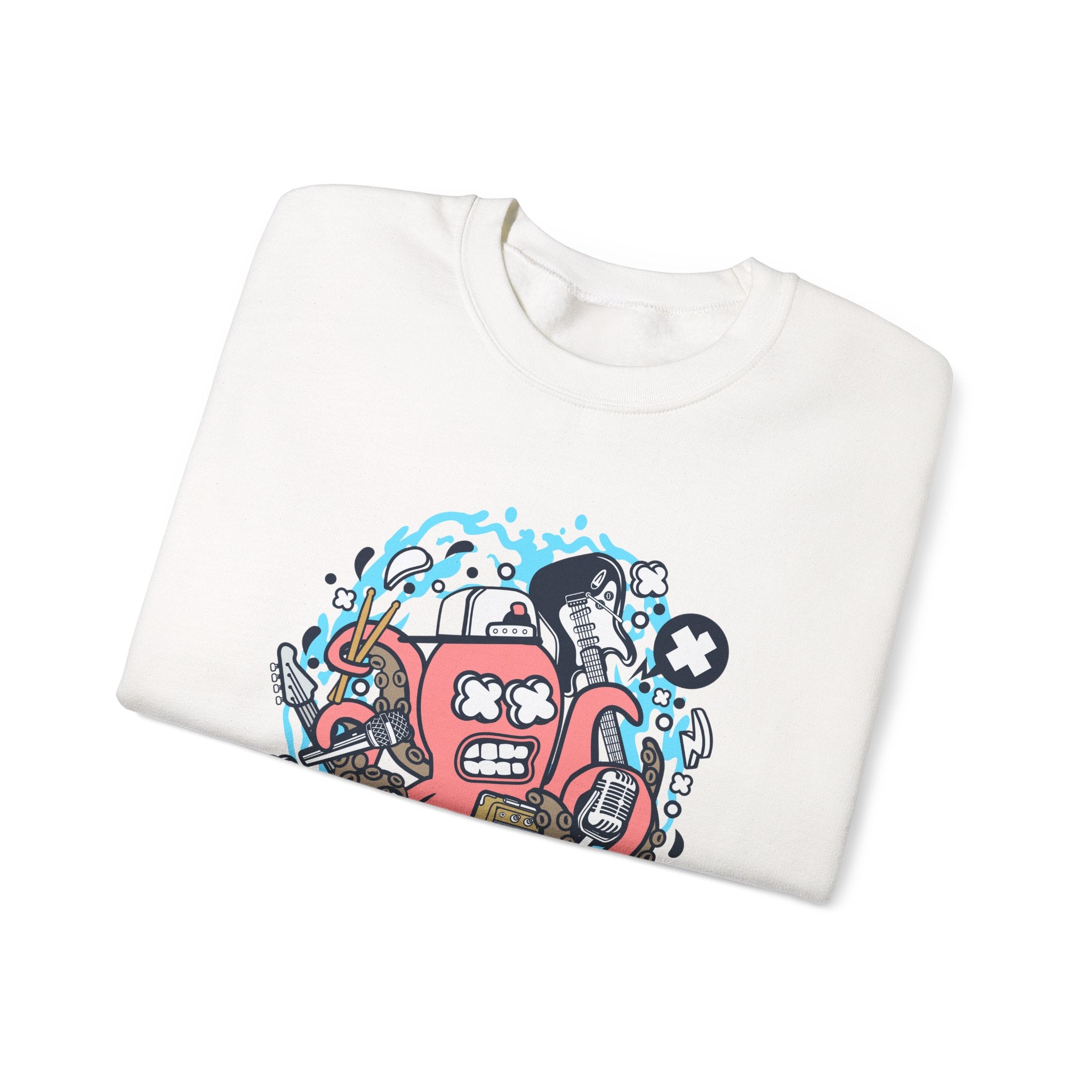 Rock Octopus Unisex Heavy Blend Crewneck Sweatshirt for Ultimate Comfort