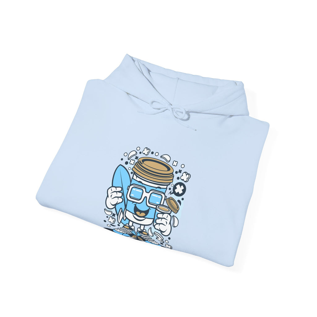 Coffee Cup Surfer Unisex Heavy Blend Hooded Sweatshirt for Ultimate Comfort