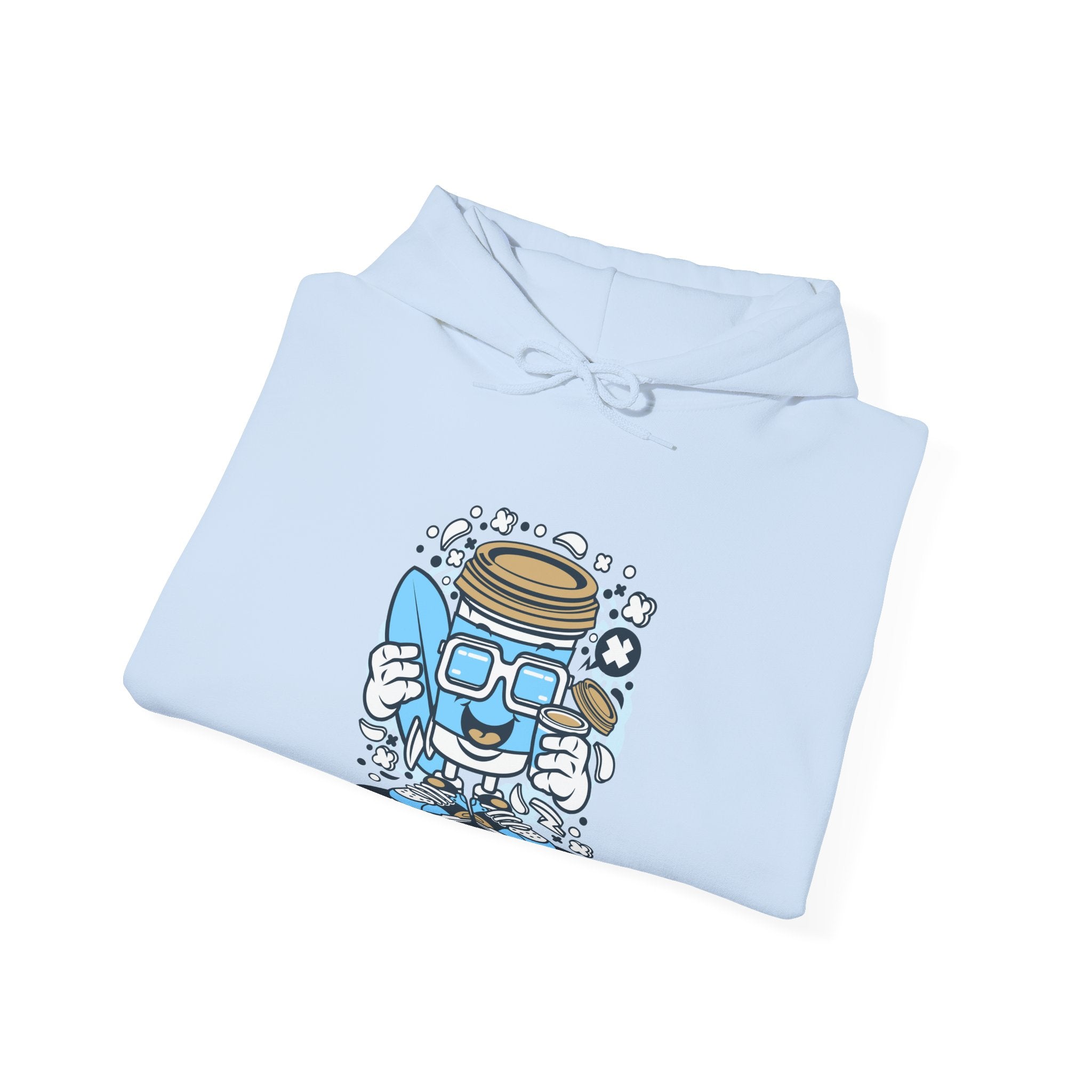Coffee Cup Surfer Unisex Heavy Blend Hooded Sweatshirt for Ultimate Comfort