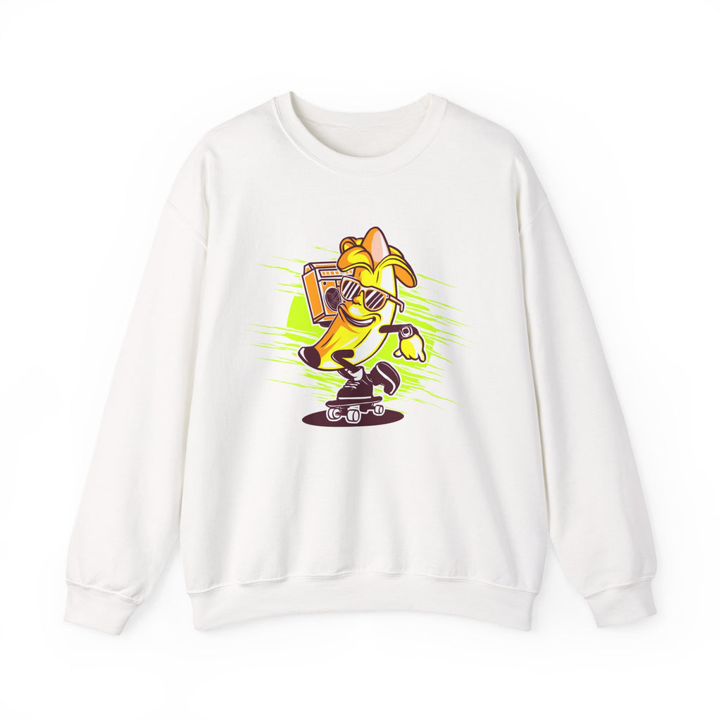 Banana Riding A Skateboard Unisex Heavy Blend Crewneck Sweatshirt