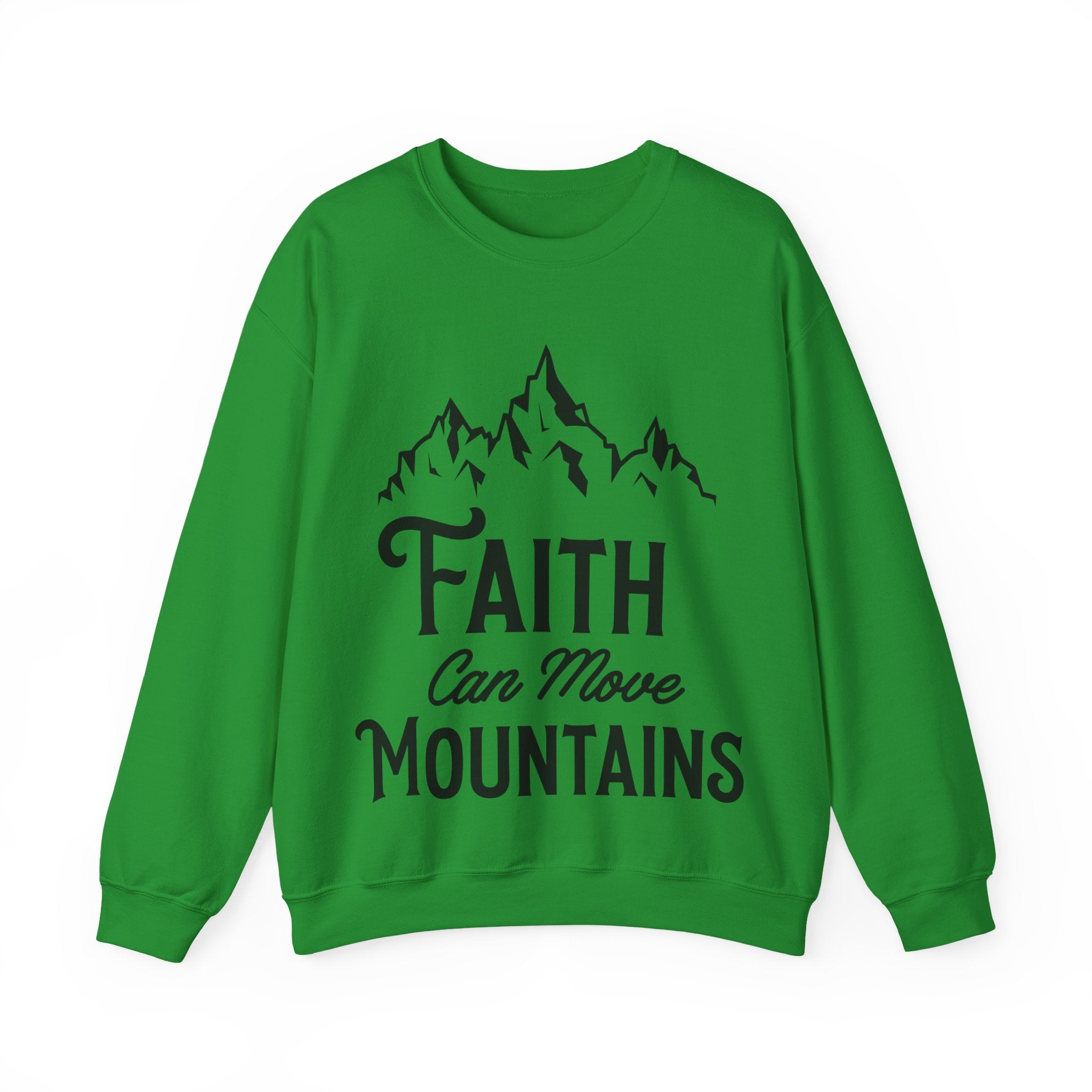 Faith Can Move Mountains Unisex Heavy Blend Crewneck Sweatshirt