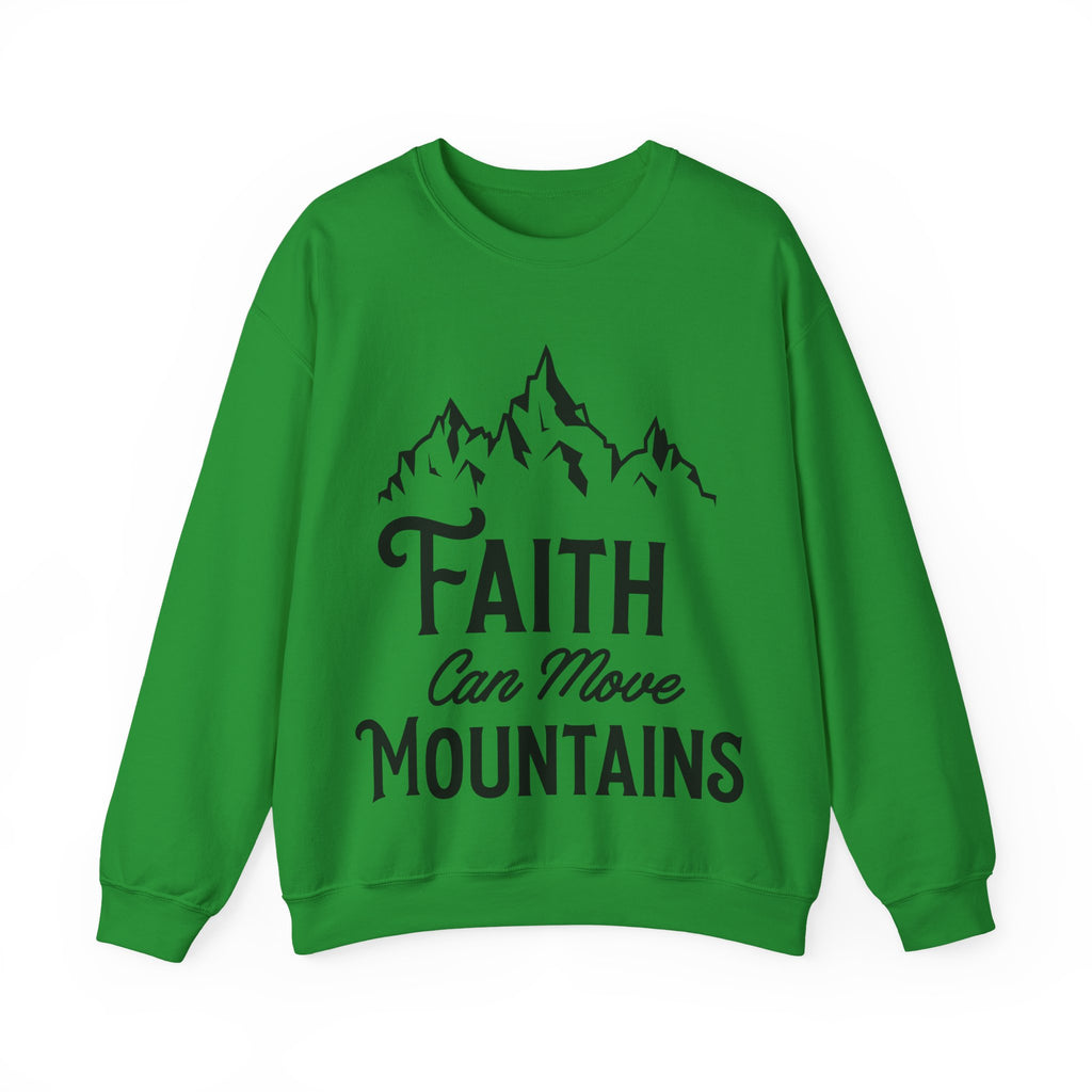 Faith Can Move Mountains Unisex Heavy Blend Crewneck sweatshirt for Ultimate Comfort