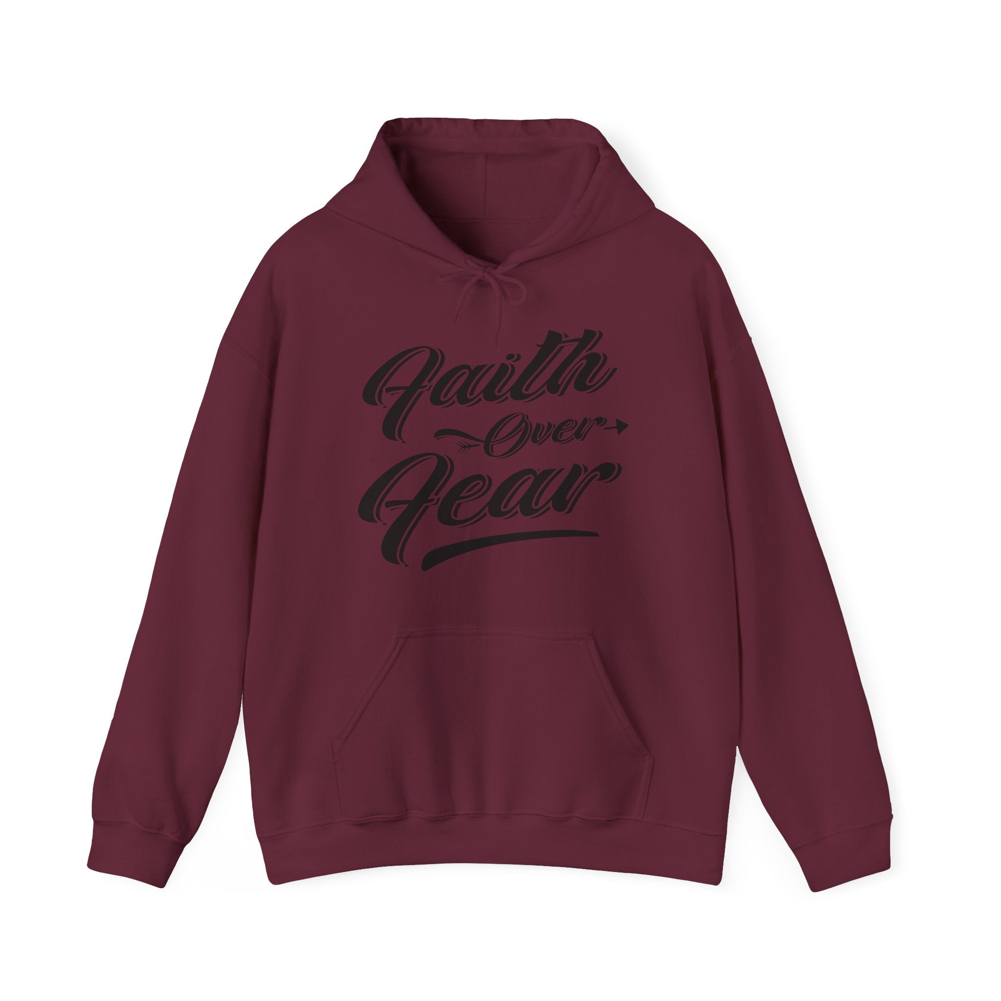 Faith Over Fear Unisex Heavy Blend Hooded Sweatshirt for Ultimate Comfort and Style
