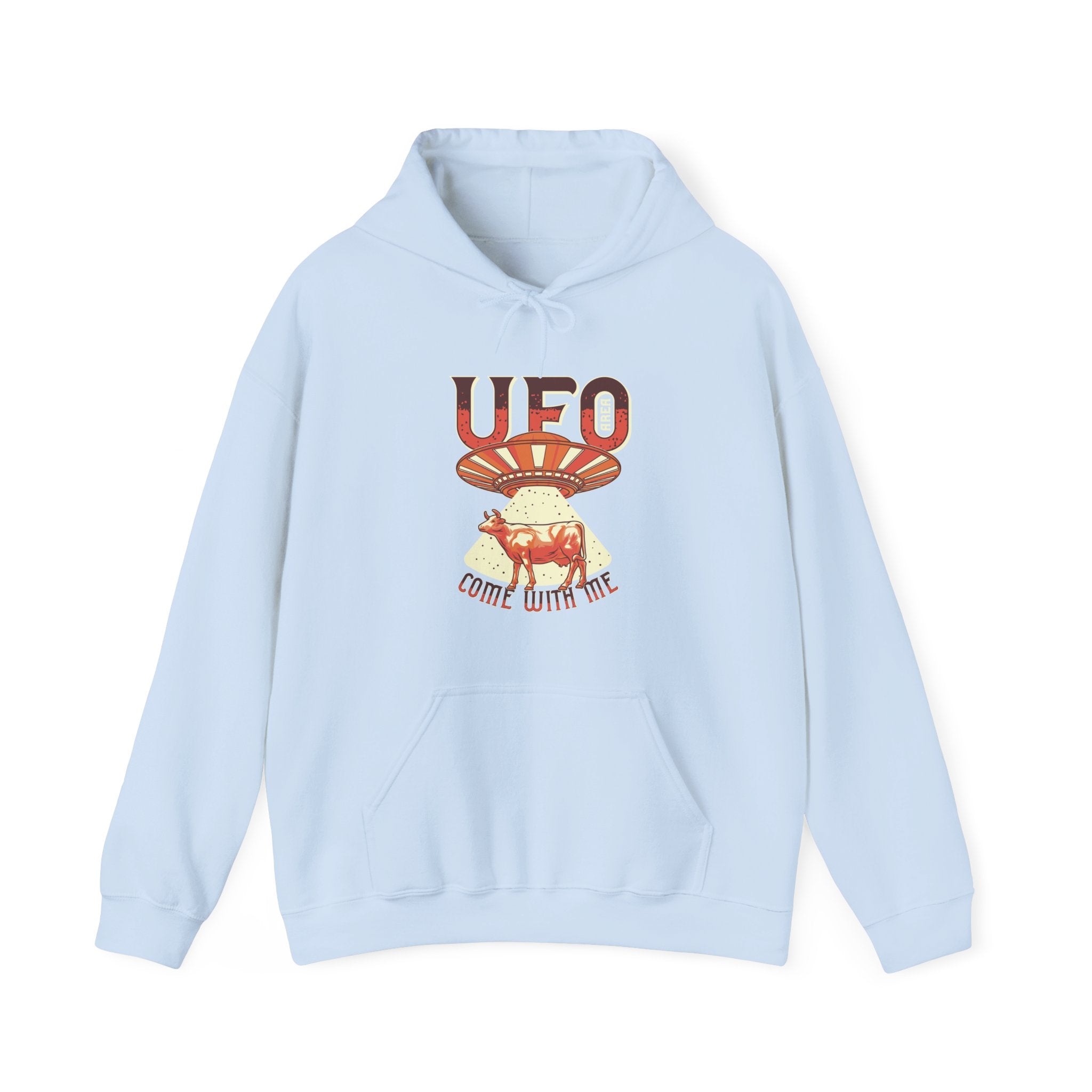 UFO Come With Me Cow Unisex Heavy Blend Hooded Sweatshirt for Ultimate Comfort