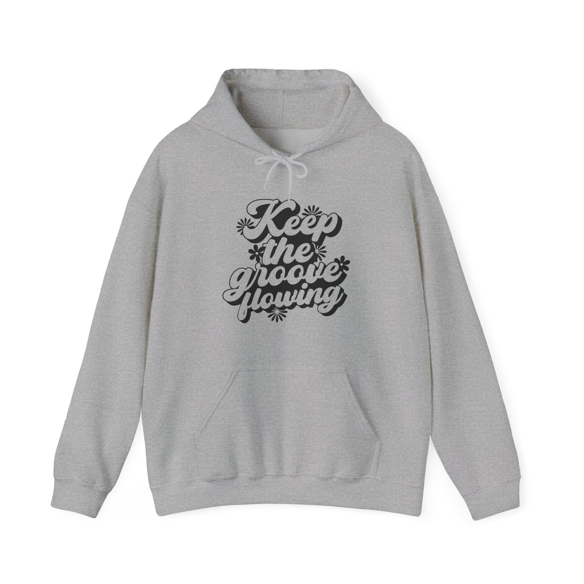 Keep The Groove Flowing Flowers Unisex Heavy Blend Hooded Sweatshirt