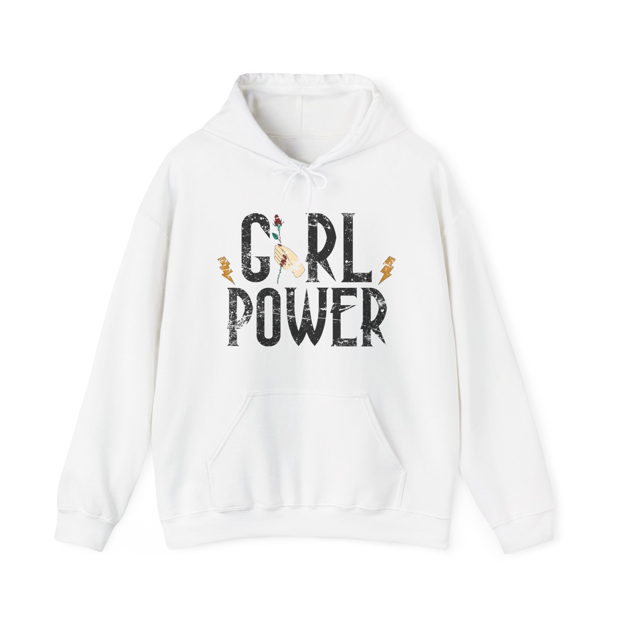 Girls Power Unisex Heavy Blend Hooded Sweatshirt for Ultimate Comfort and Warmth