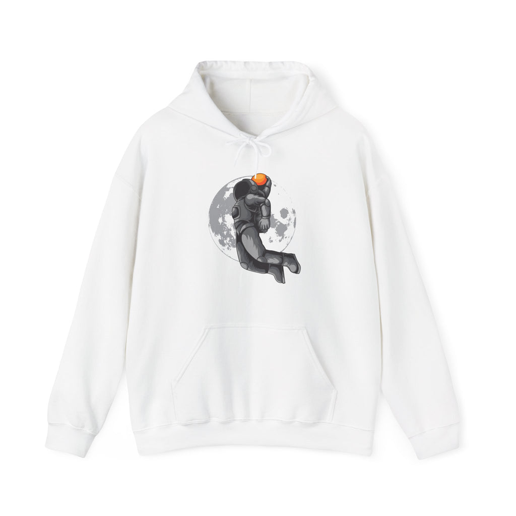 Dunking Basketball Astronaut Unisex Heavy Blend Hooded Sweatshirt