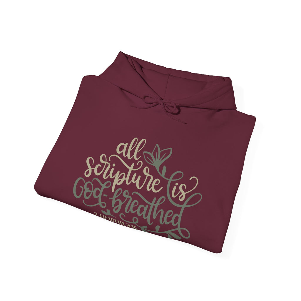 All Scripture Is God Breathed 2 Timothy 3 16 Unisex Heavy Blend Hooded Sweatshirt