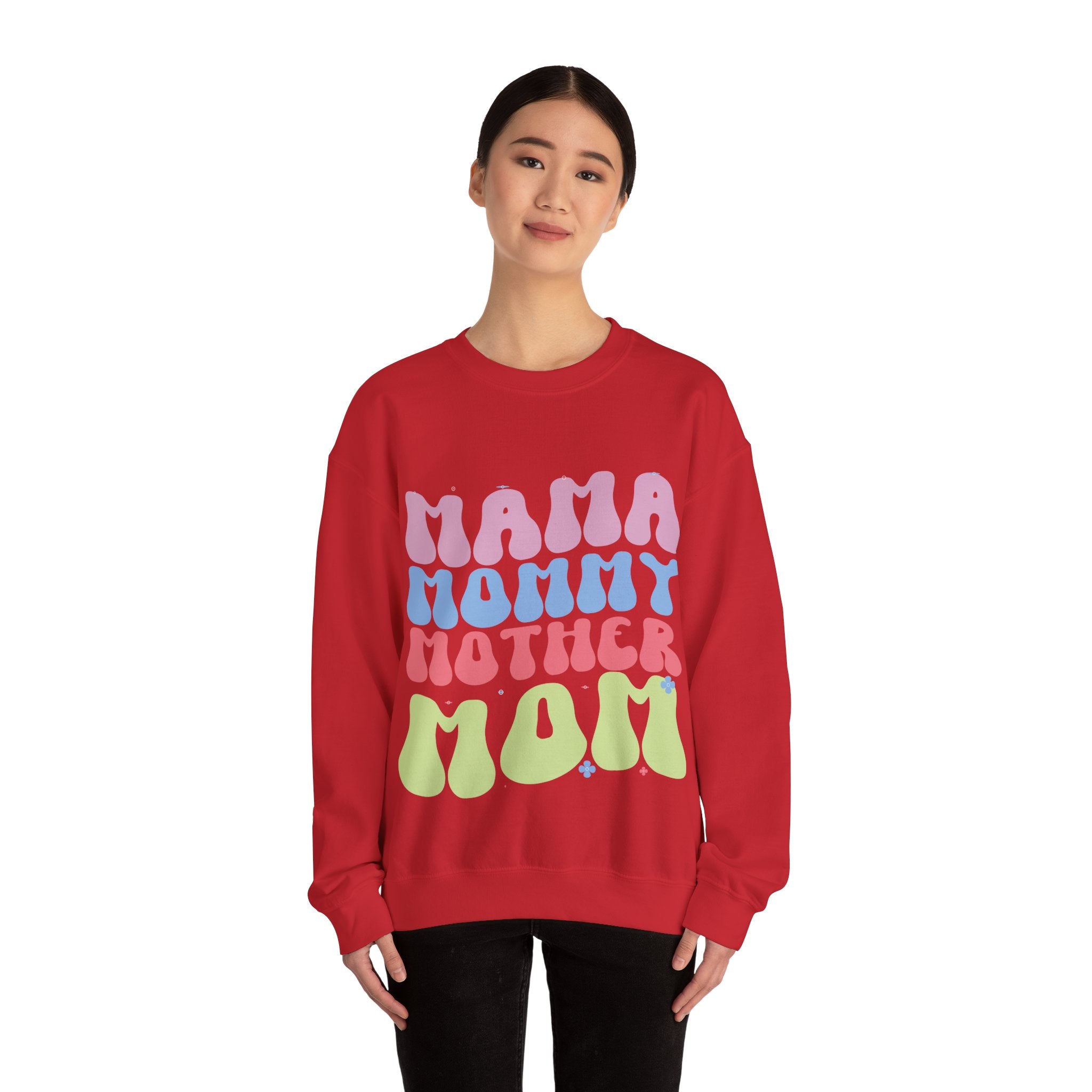 Mama Mommy Unisex Heavy Blend Crewneck Sweatshirt for Ultimate Comfort
