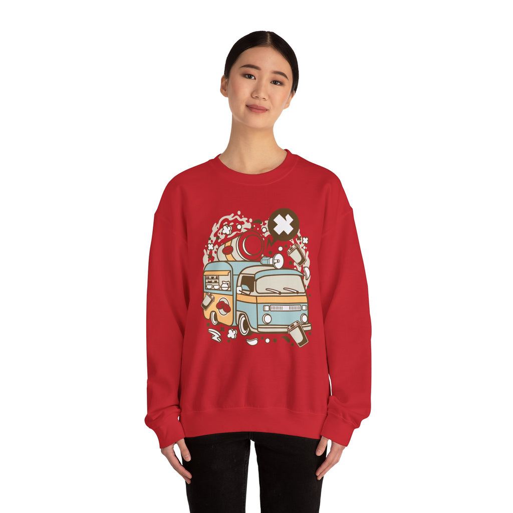 Coffee Van Unisex Heavy Blend Crewneck Sweatshirt for Ultimate Comfort