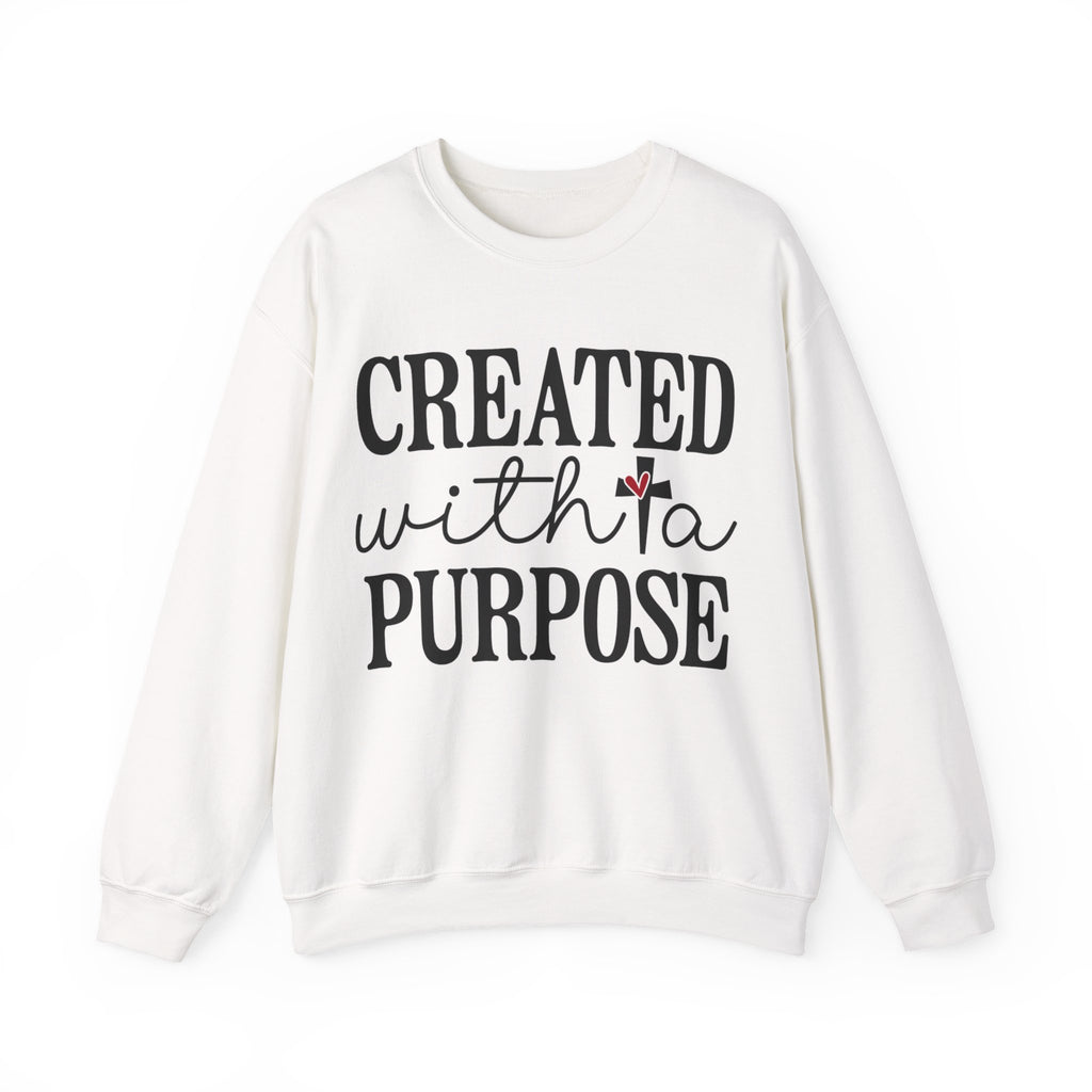 Created With A Purpose Unisex Heavy Blend Crewneck Sweatshirt for Ultimate Comfort