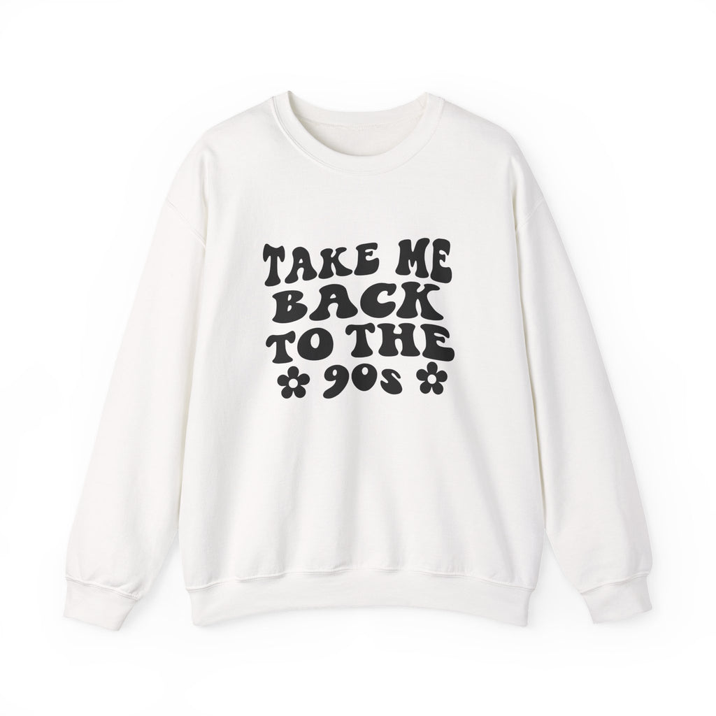 Take Me Back To The 90s Black Unisex Heavy Blend Crewneck Sweatshirt