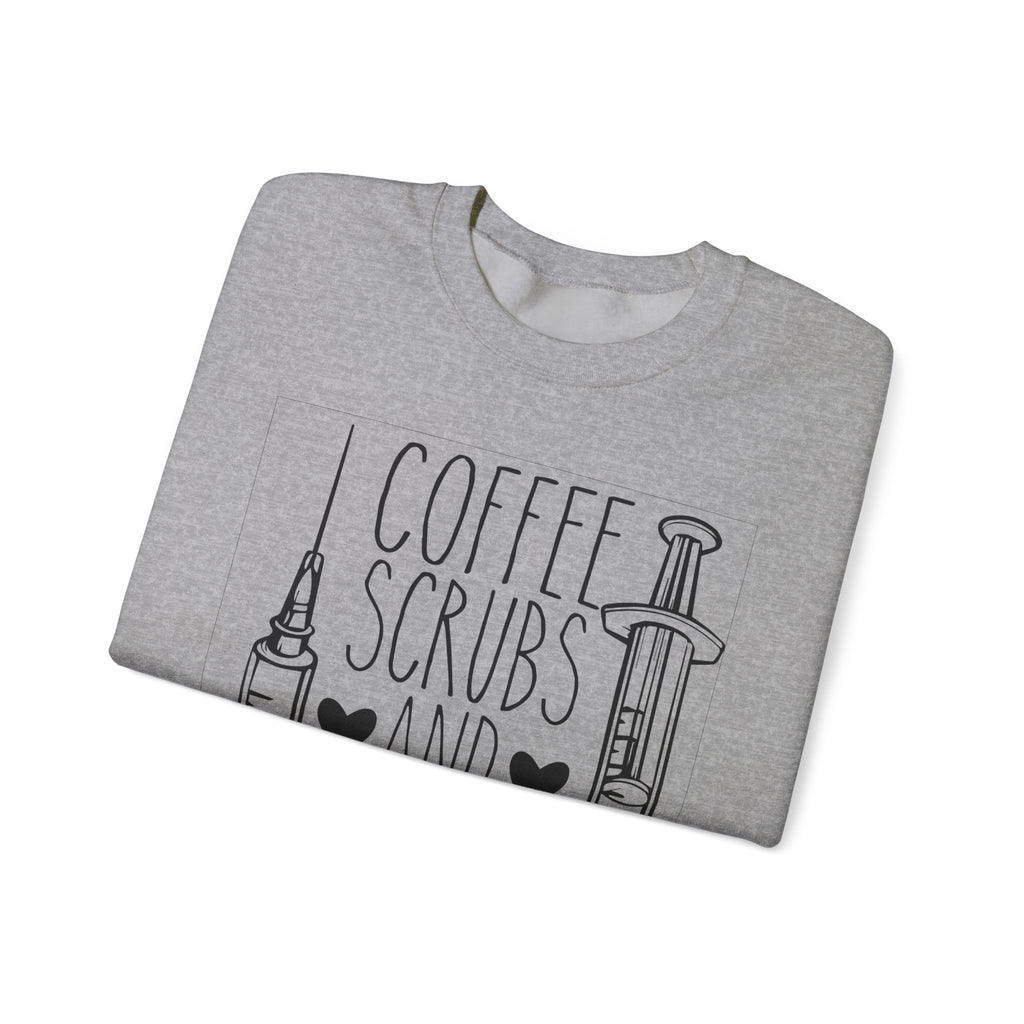Coffee Scrubs And Rubber Gloves Unisex Heavy Blend Crewneck Sweatshirt