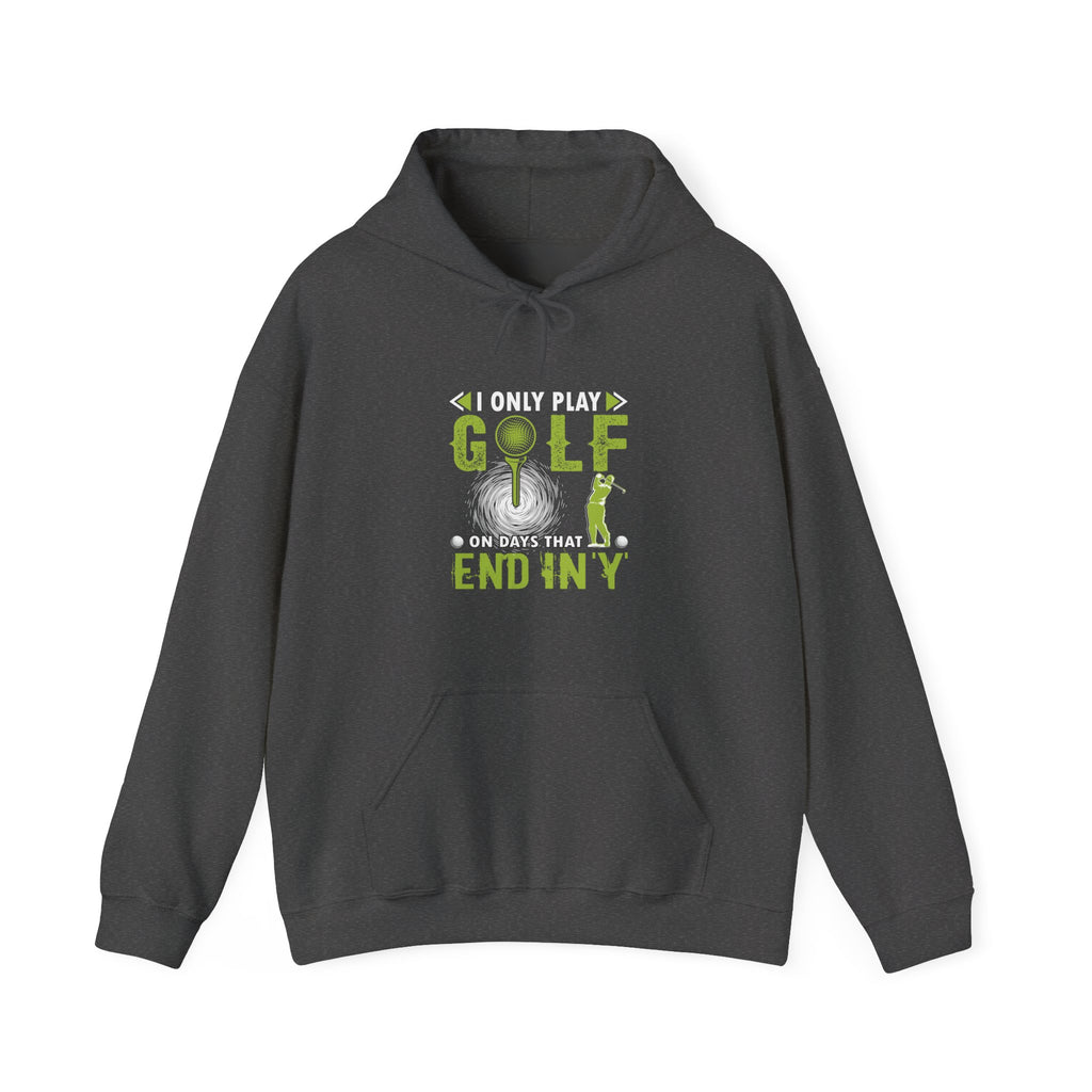 I Only Play Golf On Days That End In Y Unisex Heavy Blend Hooded Sweatshirt