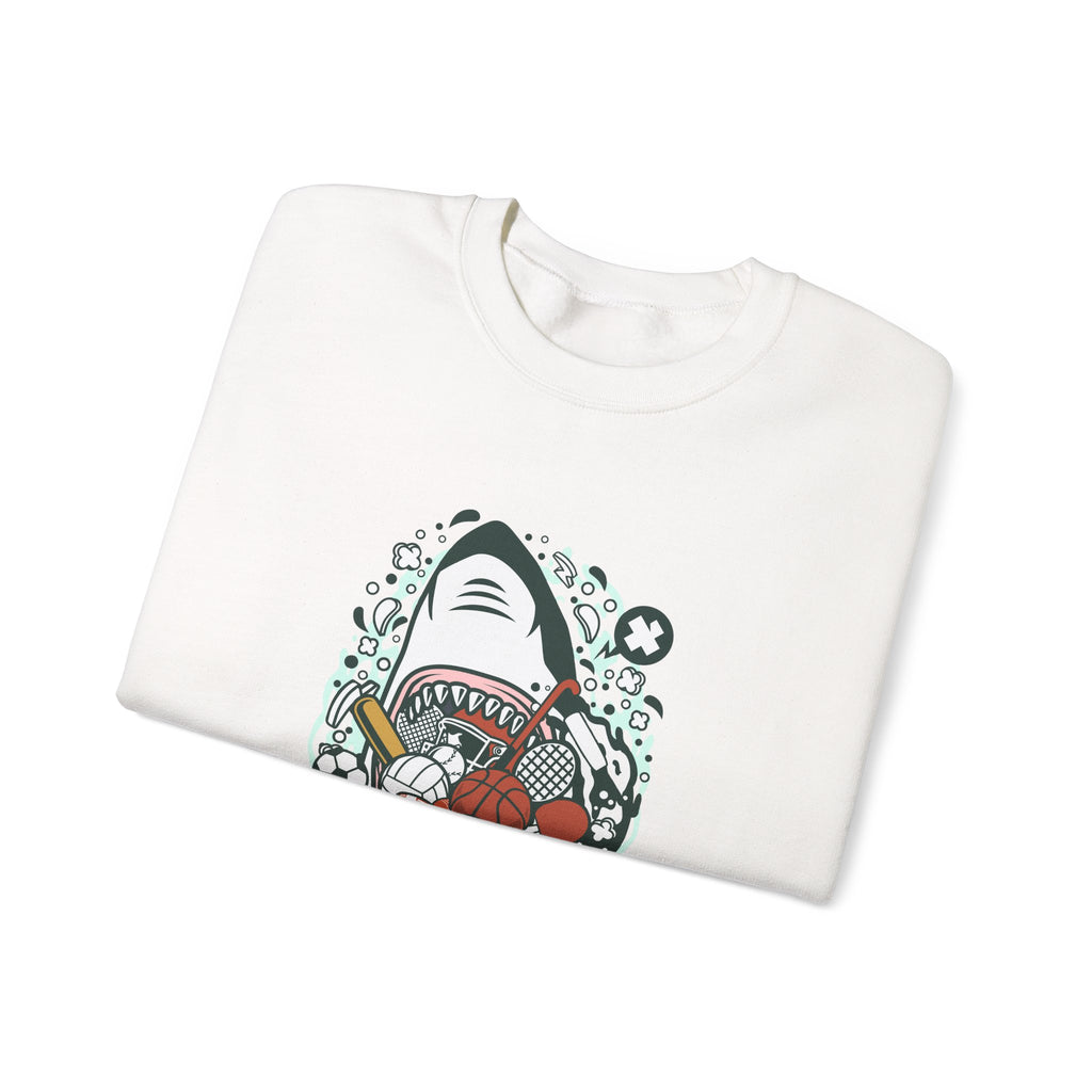 Shark Sports Unisex Heavy Blend Crewneck Sweatshirt for Ultimate Comfort and Style