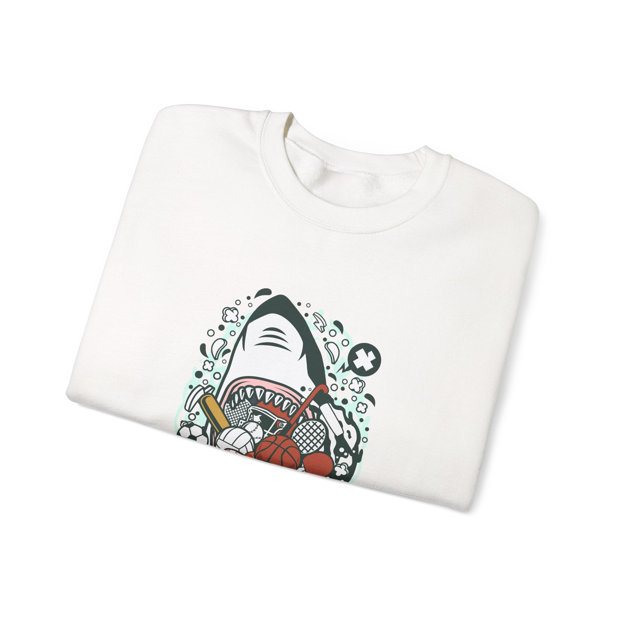 Shark Sports Unisex Heavy Blend Crewneck Sweatshirt for Ultimate Comfort
