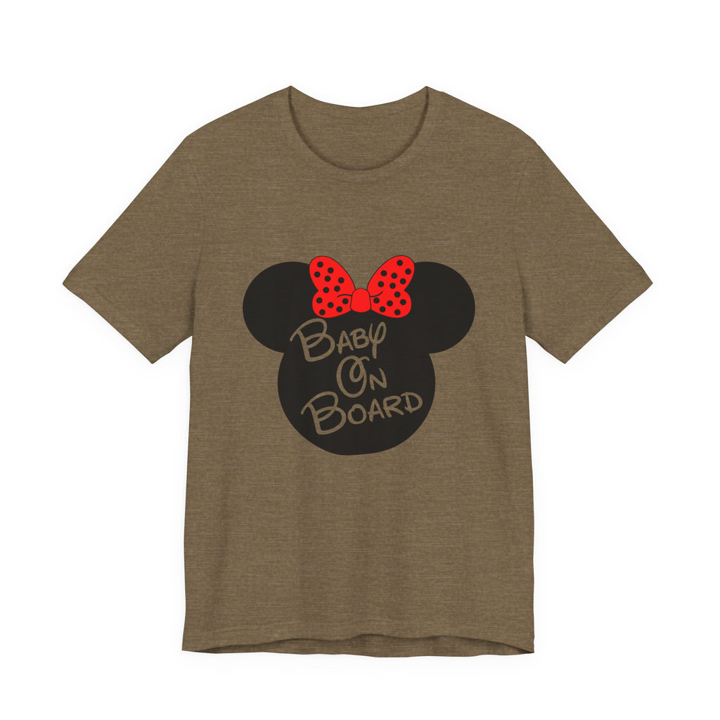 Baby On Board Mouse Ears Unisex Jersey Short Sleeve T-Shirt