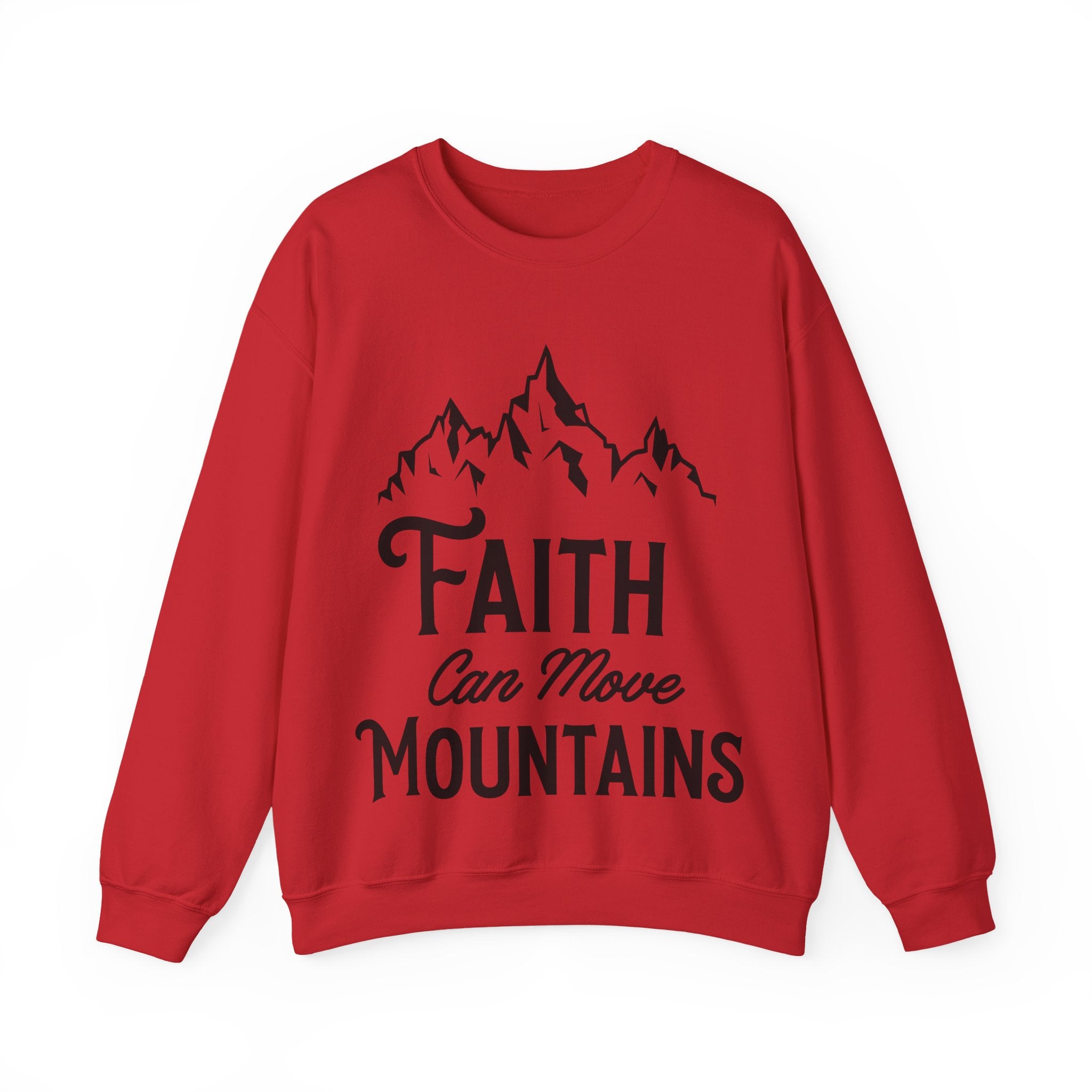Faith Can Move Mountains Unisex Heavy Blend Crewneck sweatshirt for Ultimate Comfort