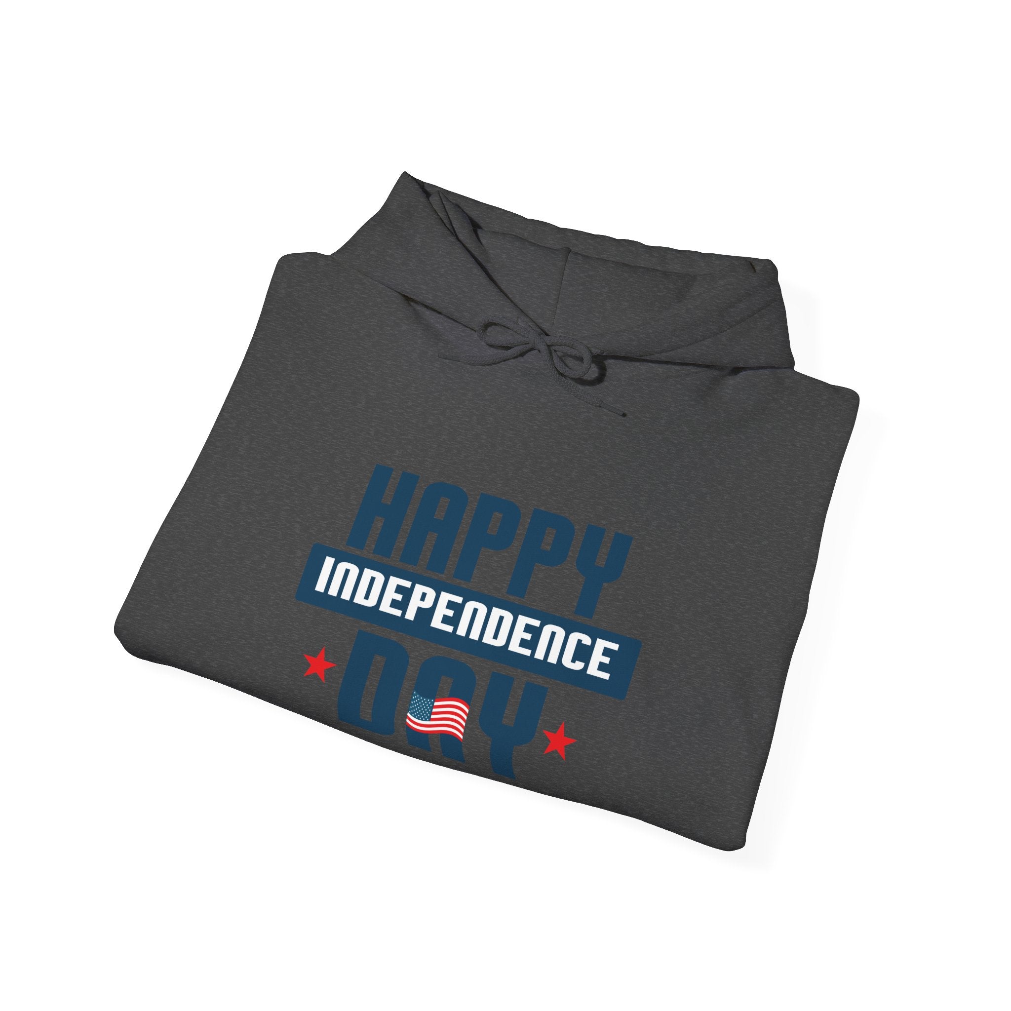 Happy Independence Day Blue Unisex Heavy Blend Hooded Sweatshirt