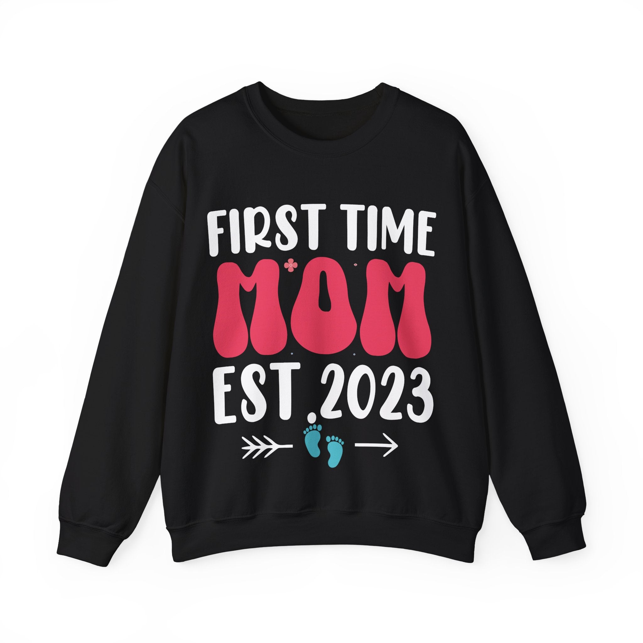 First Time Mom Established 2023 Unisex Heavy Blend Crewneck Sweatshirt