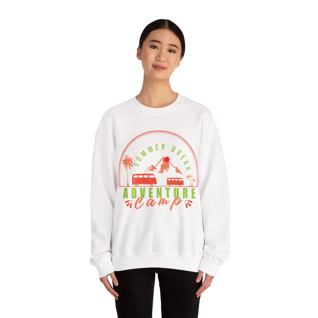 Summer Break Adventure Camp Unisex Heavy Blend Crewneck Sweatshirt
