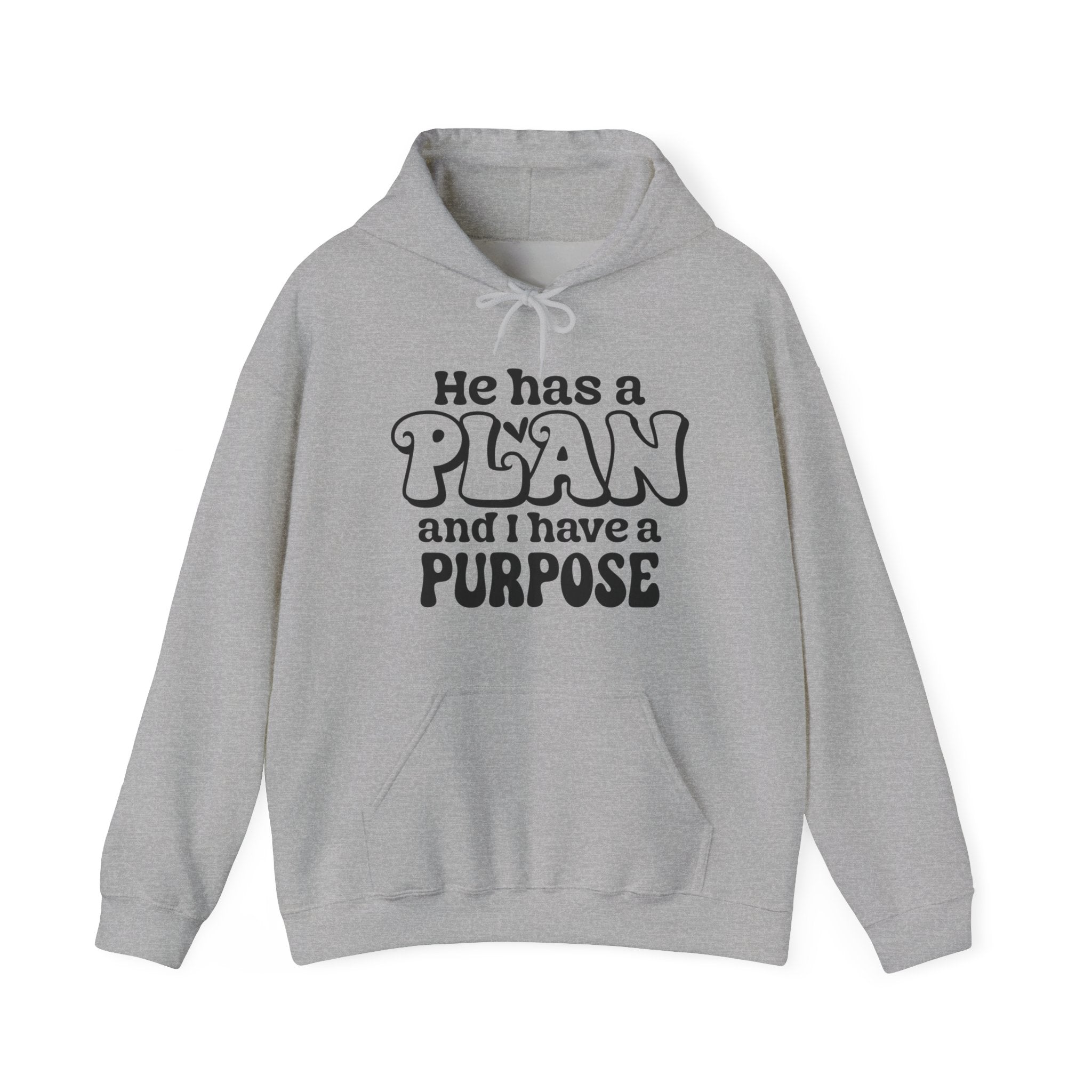 He Has A Plan Unisex Heavy Blend Hooded Sweatshirt for Ultimate Comfort