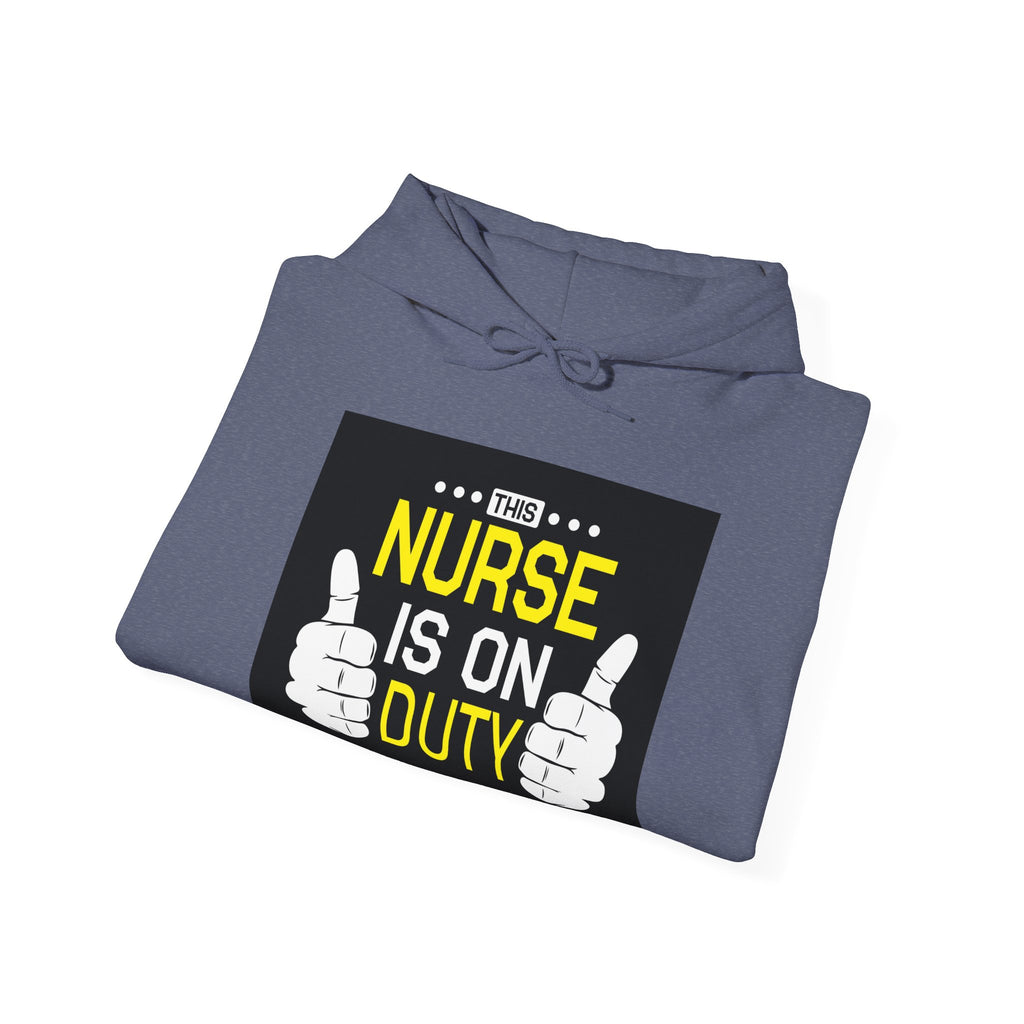 This Nurse Is On Duty Unisex Heavy Blend Hooded Sweatshirt
