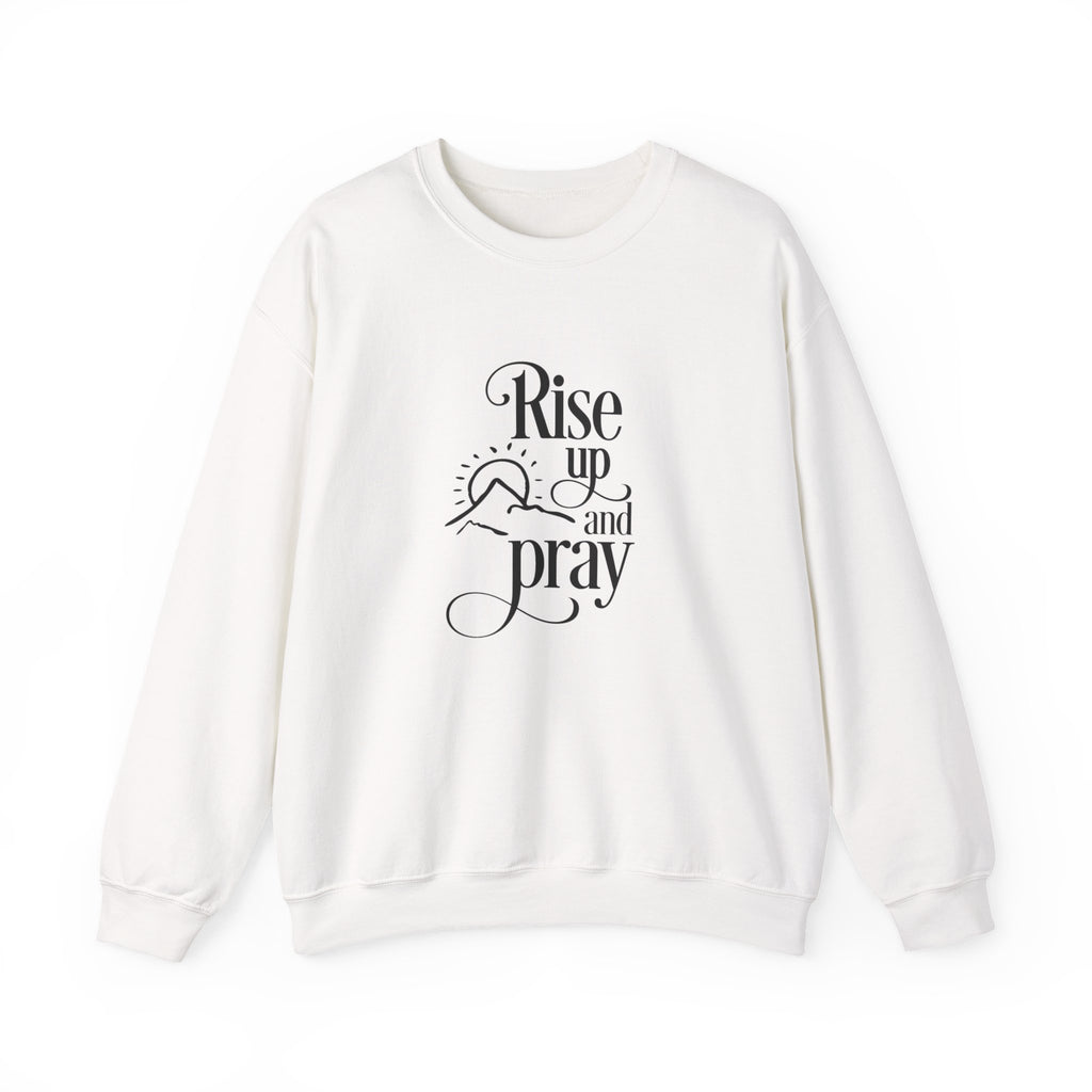 Rise Up And Pray Unisex Heavy Blend Crewneck Sweatshirt For Ultimate Comfort