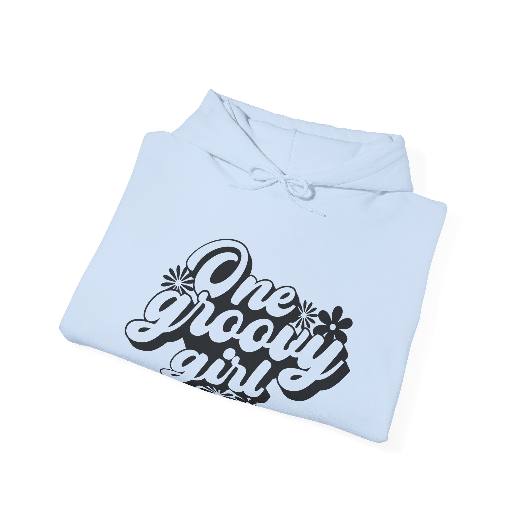 One Groovy Girl Flowers Unisex Heavy Blend Hooded Sweatshirt for Ultimate Comfort