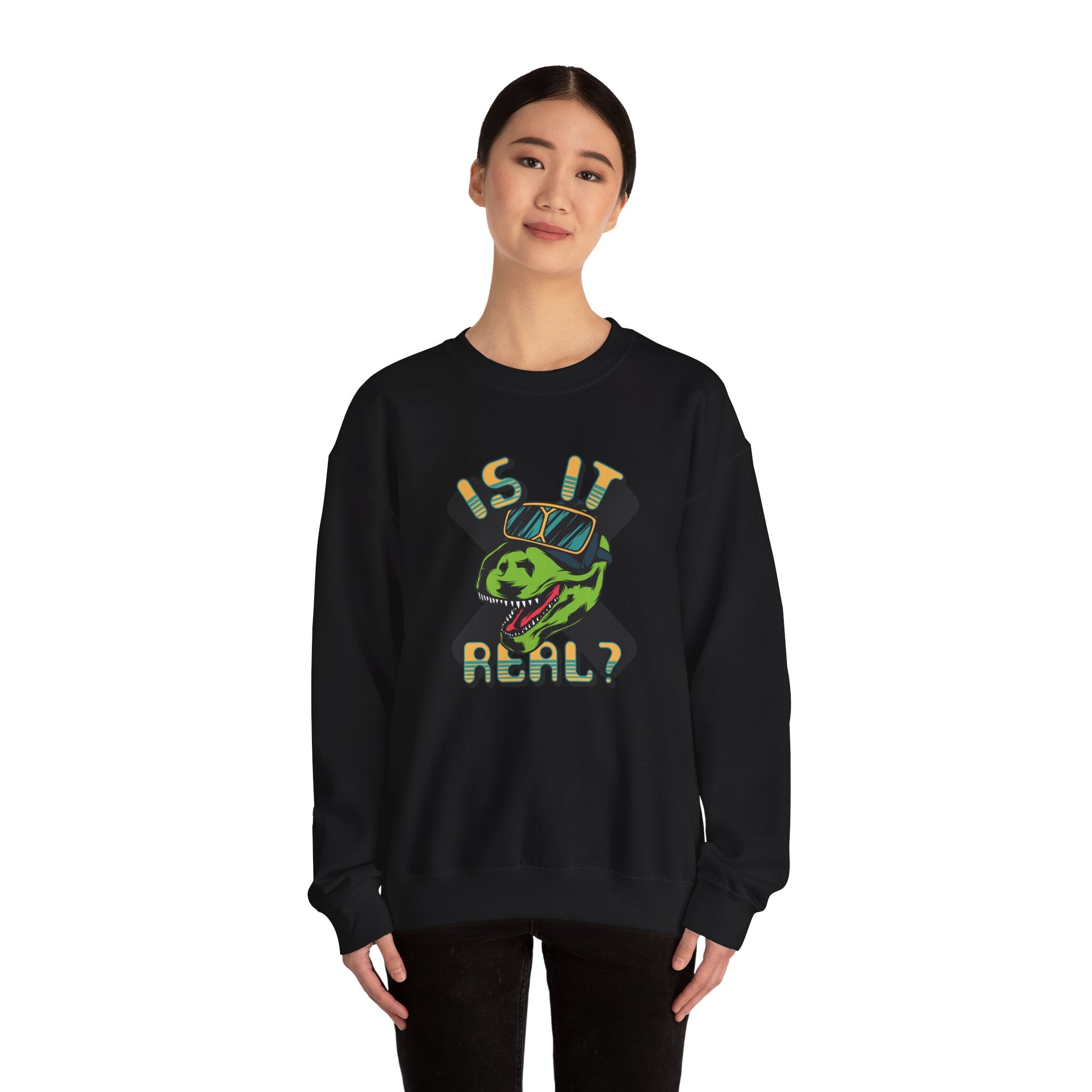 Is It Real Trex In AR Headset Unisex Heavy Blend Crewneck Sweatshirt