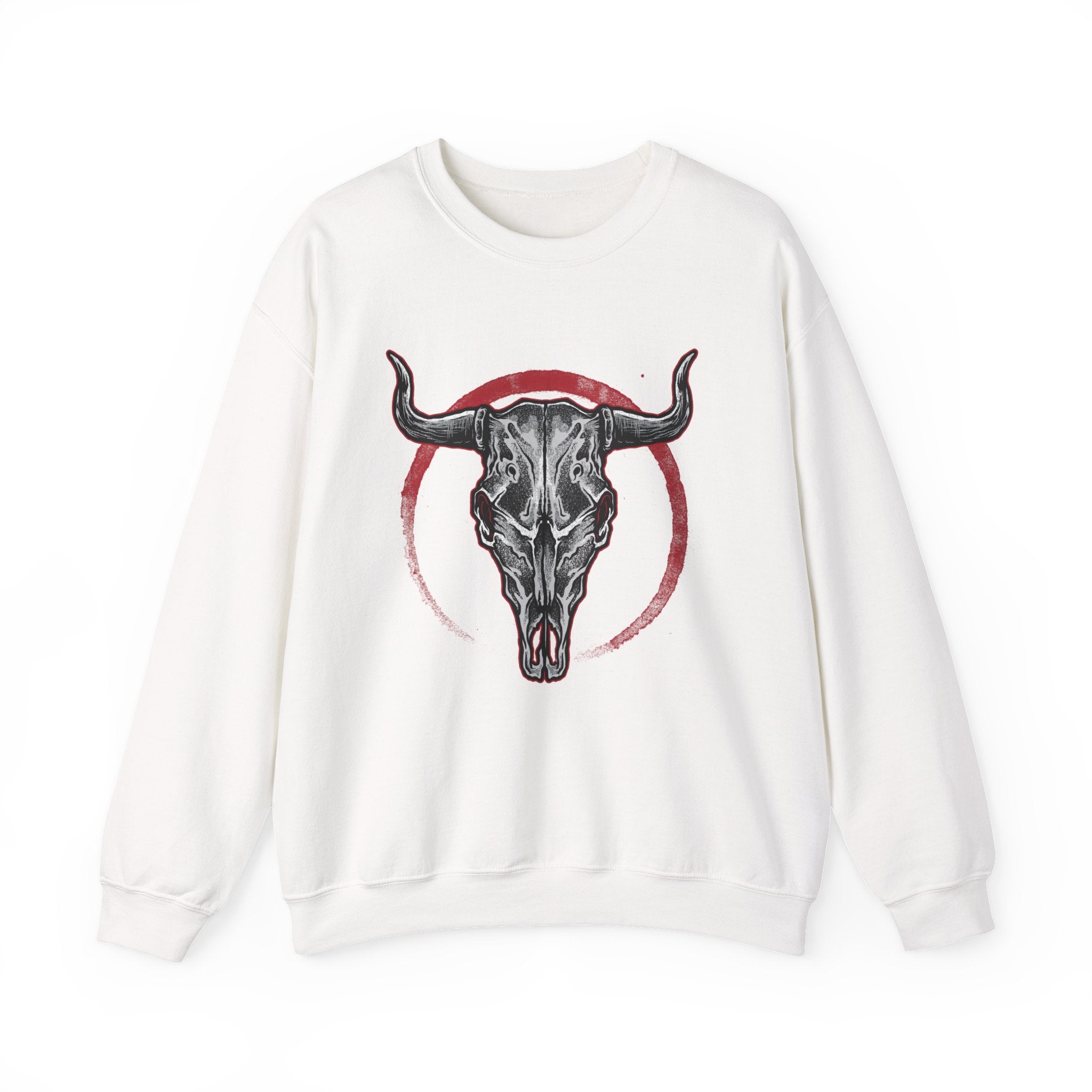 Bull Skull Unisex Heavy Blend Crewneck Sweatshirt for Ultimate Comfort
