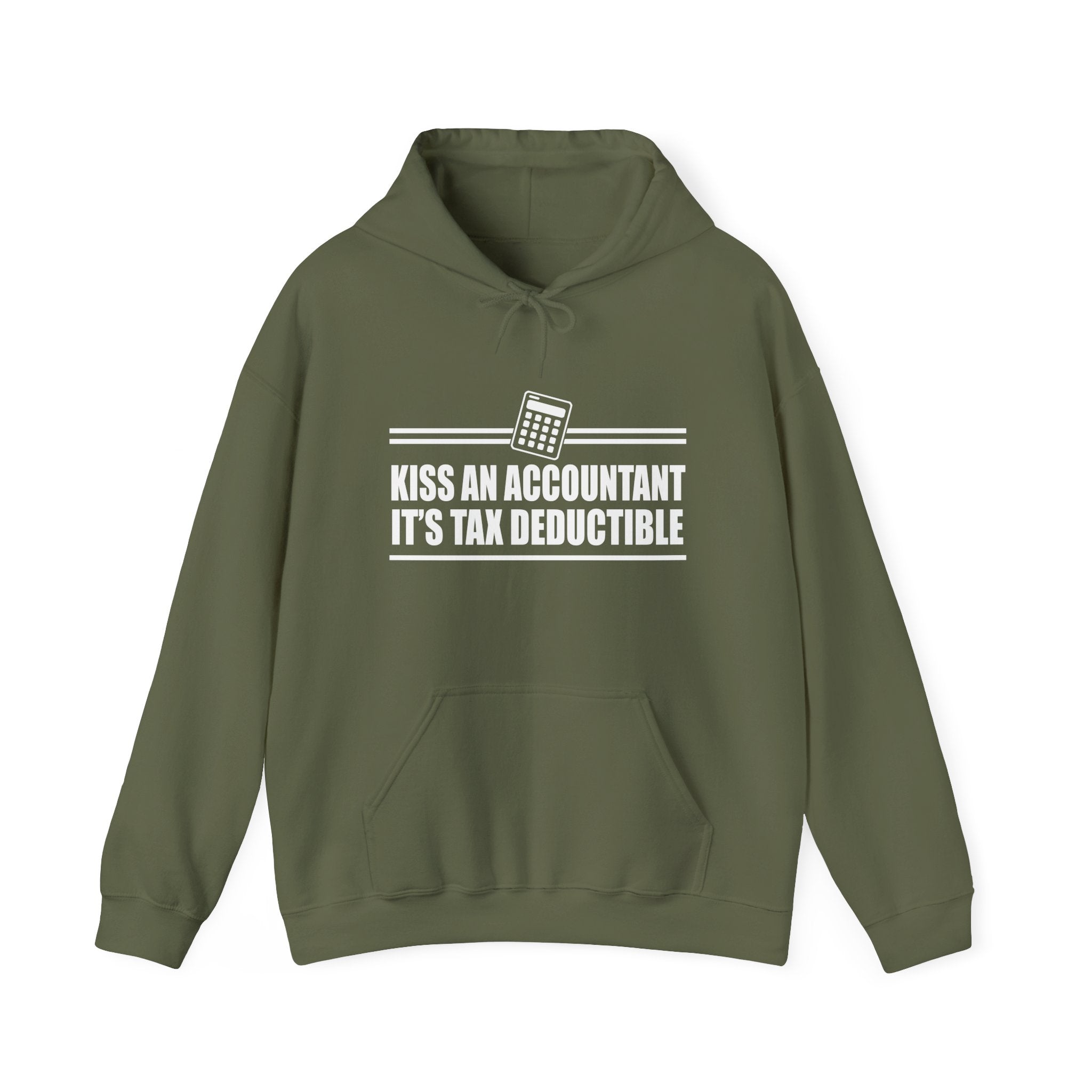 Kiss An Accountant Its Tax Deductible Unisex Heavy Blend Hooded Sweatshirt