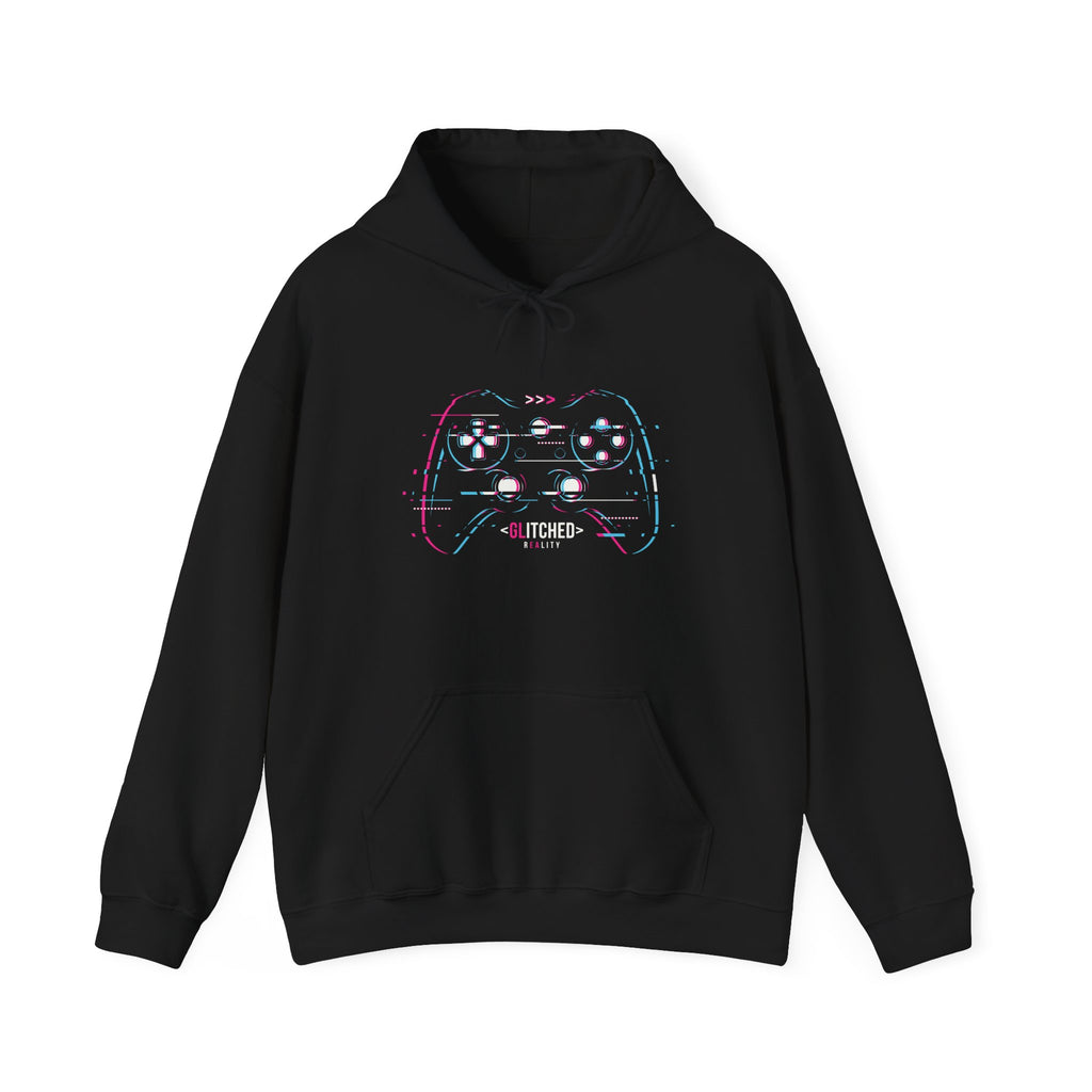 Glitched Gaming Controller Unisex Heavy Blend Hooded Sweatshirt for Ultimate Comfort