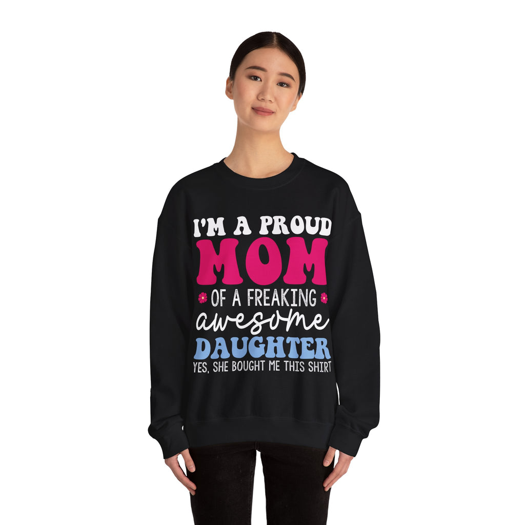 Proud Mom of an Awesome Daughter Unisex Heavy Blend Crewneck Sweatshirt