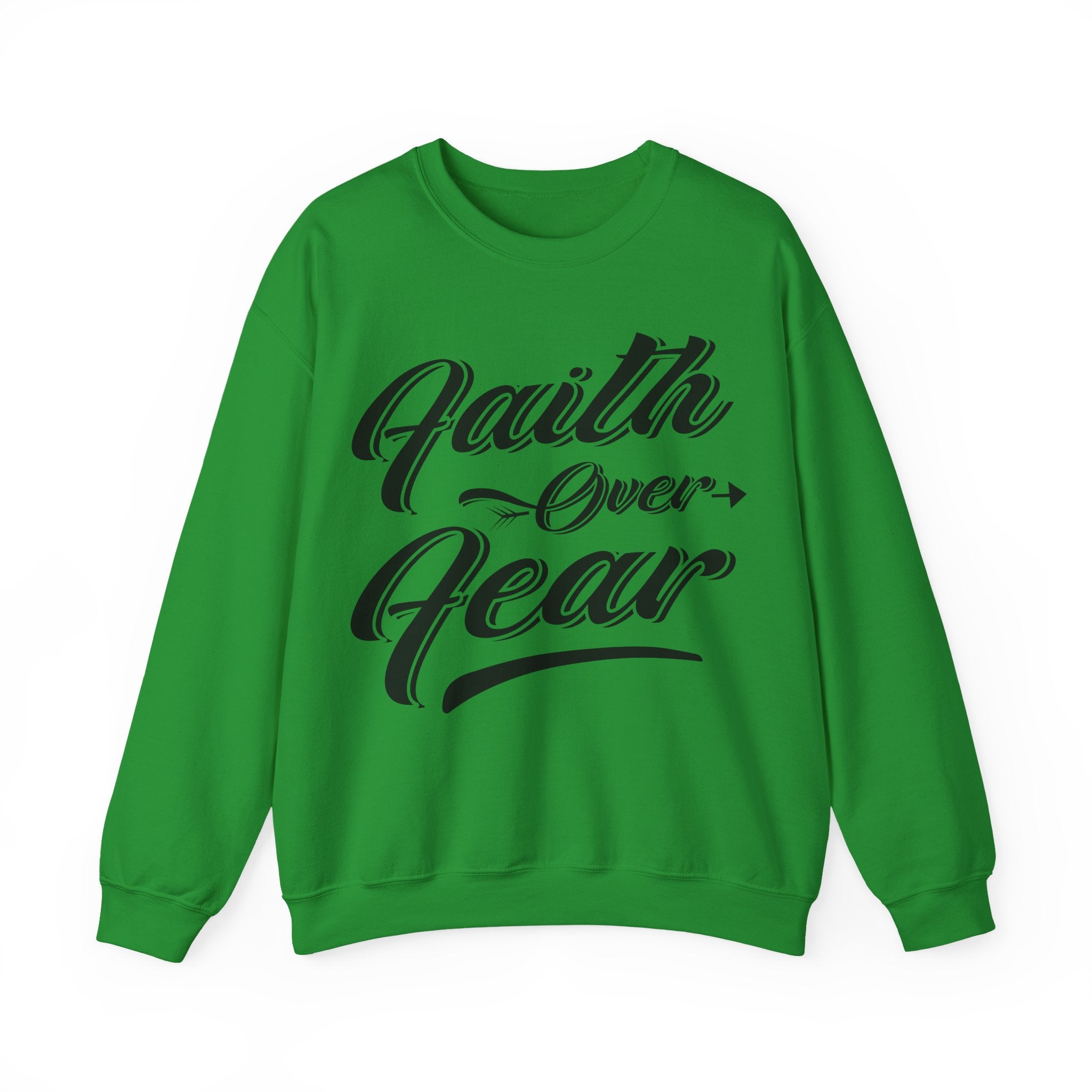 Faith Over Fear Unisex Heavy Blend Crewneck Sweatshirt for Ultimate Comfort
