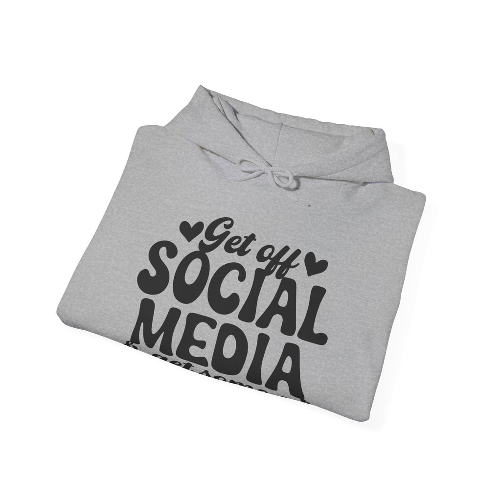 Get Off Social Media And Enjoy The Outdoors Unisex Heavy Blend Hooded Sweatshirt