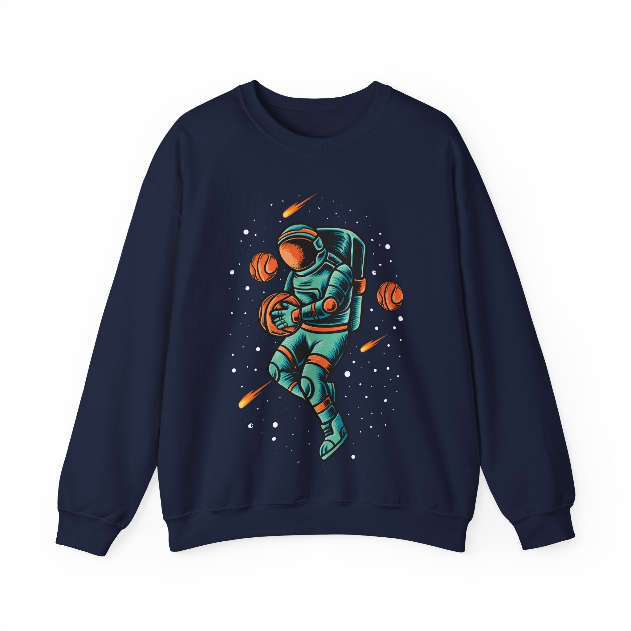 Astronaut Basketball Player Unisex Heavy Blend Crewneck Sweatshirt