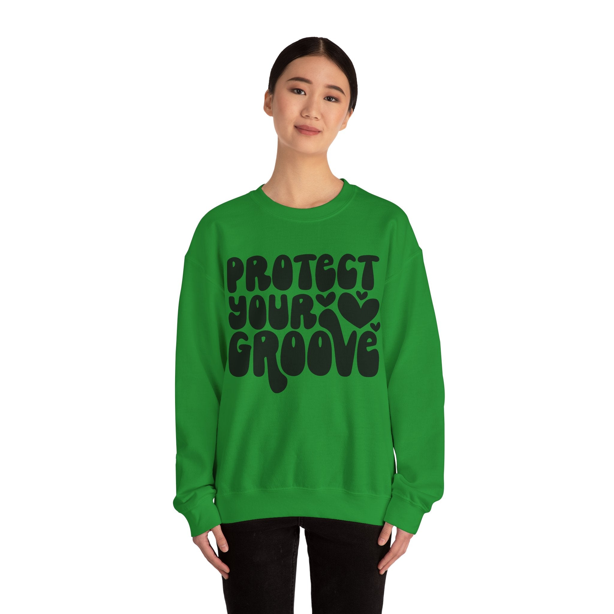 Protect Your Groove Unisex Heavy Blend Crewneck Sweatshirt for Ultimate Comfort