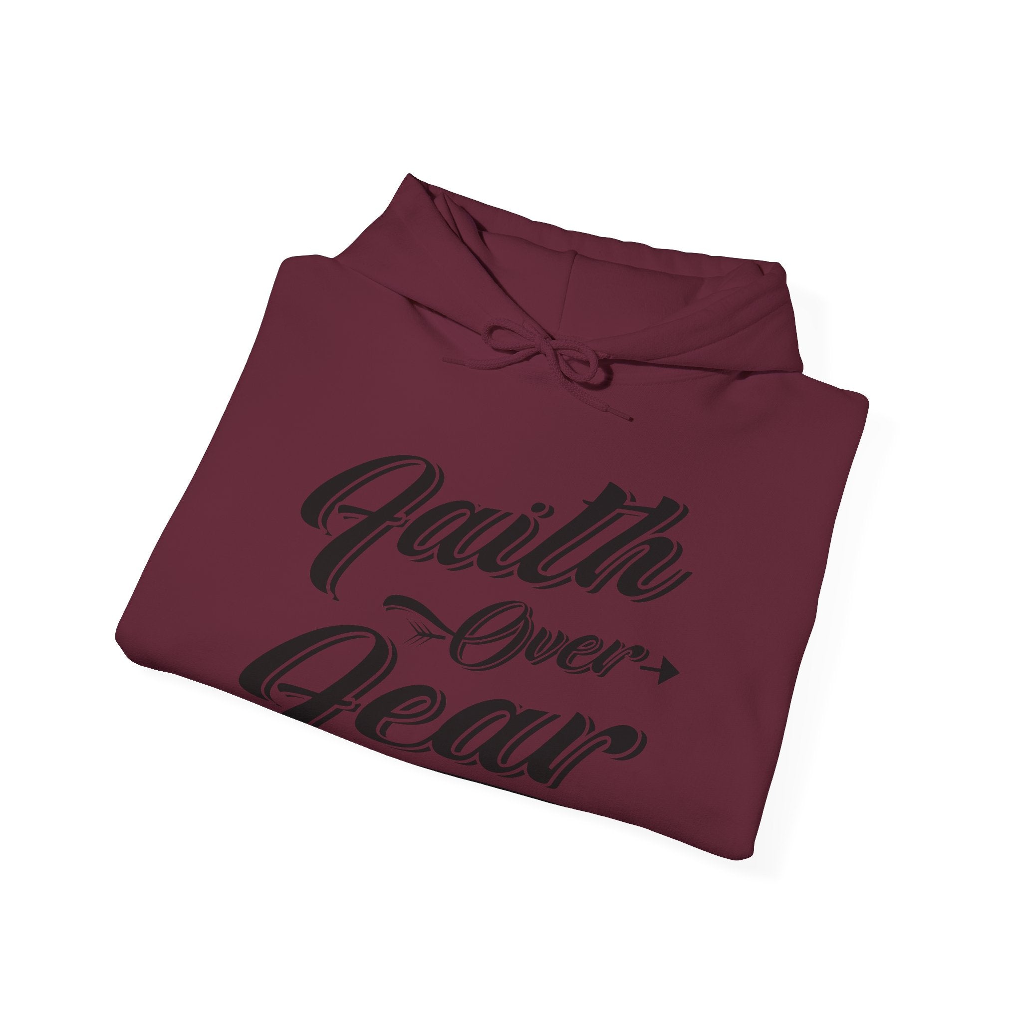 Faith Over Fear Unisex Heavy Blend Hooded Sweatshirt for Comfort and Style