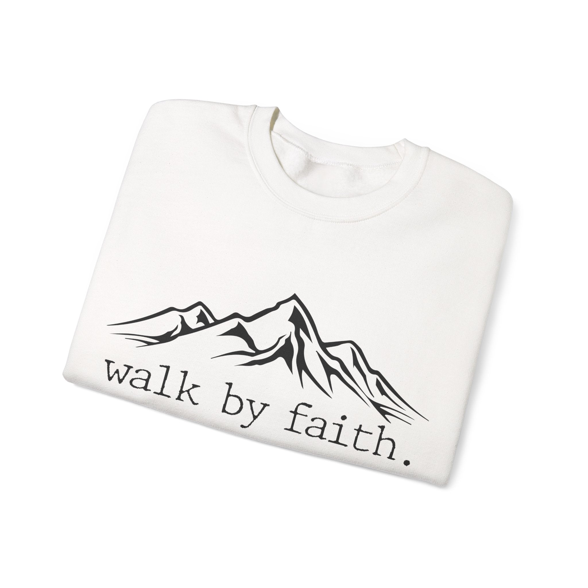 Walk By Faith Unisex Heavy Blend Crewneck Sweatshirt for Ultimate Comfort