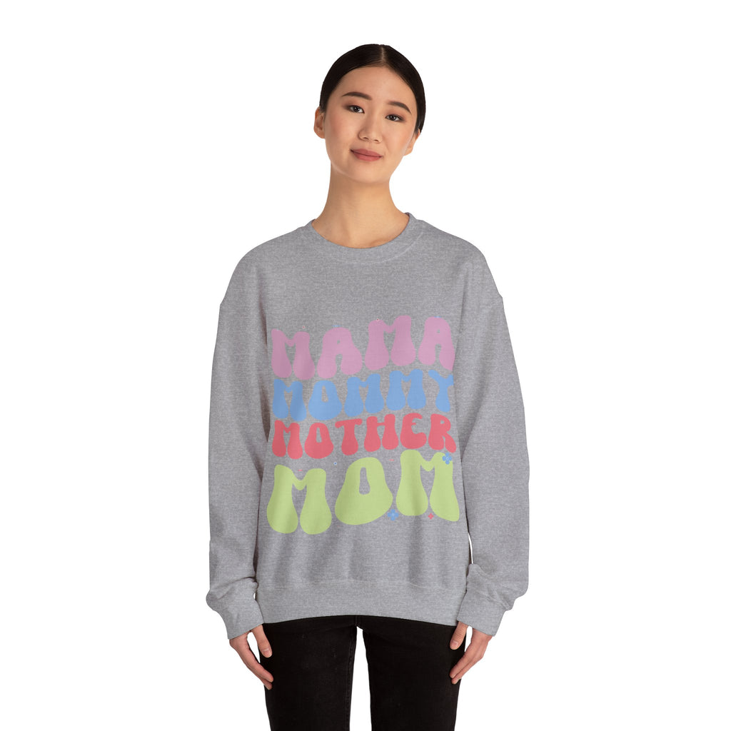 Mama Mommy Unisex Heavy Blend Crewneck Sweatshirt for Ultimate Comfort