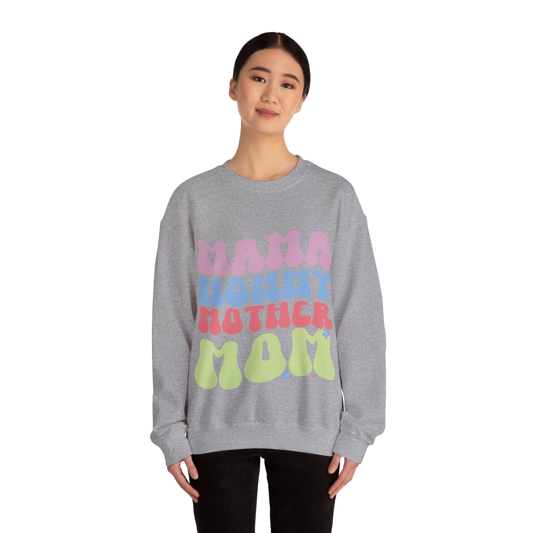 Mama Mommy Unisex Heavy Blend Crewneck Sweatshirt for Ultimate Comfort