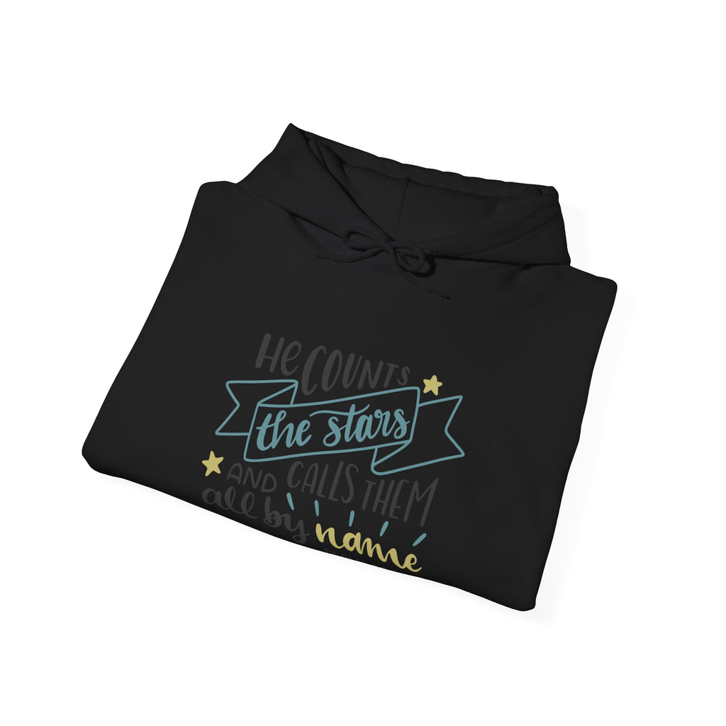He Counts The Stars And Calls Them All By Name Psalm 147 4 Unisex Heavy Blend Hooded Sweatshirt