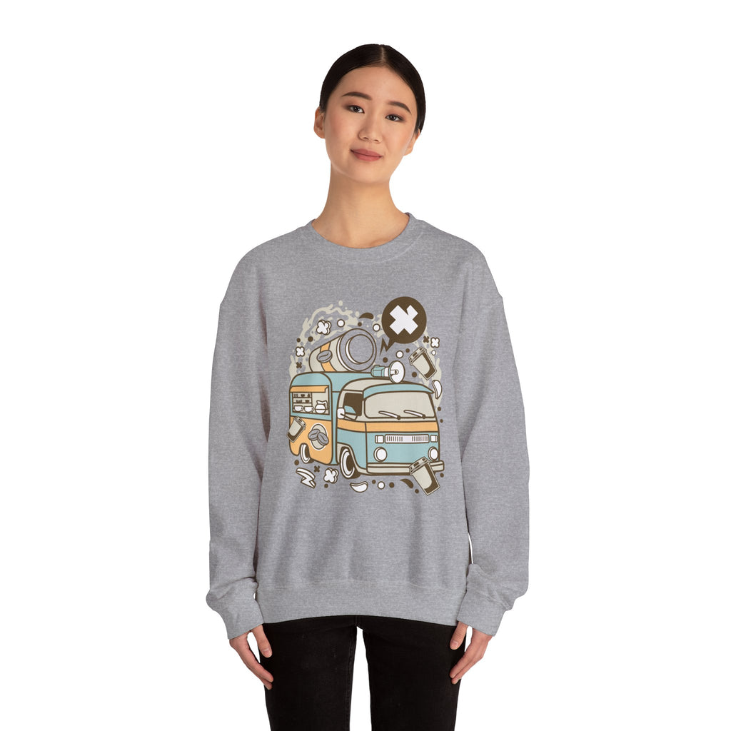 Coffee Van Unisex Heavy Blend Crewneck Sweatshirt for Ultimate Comfort